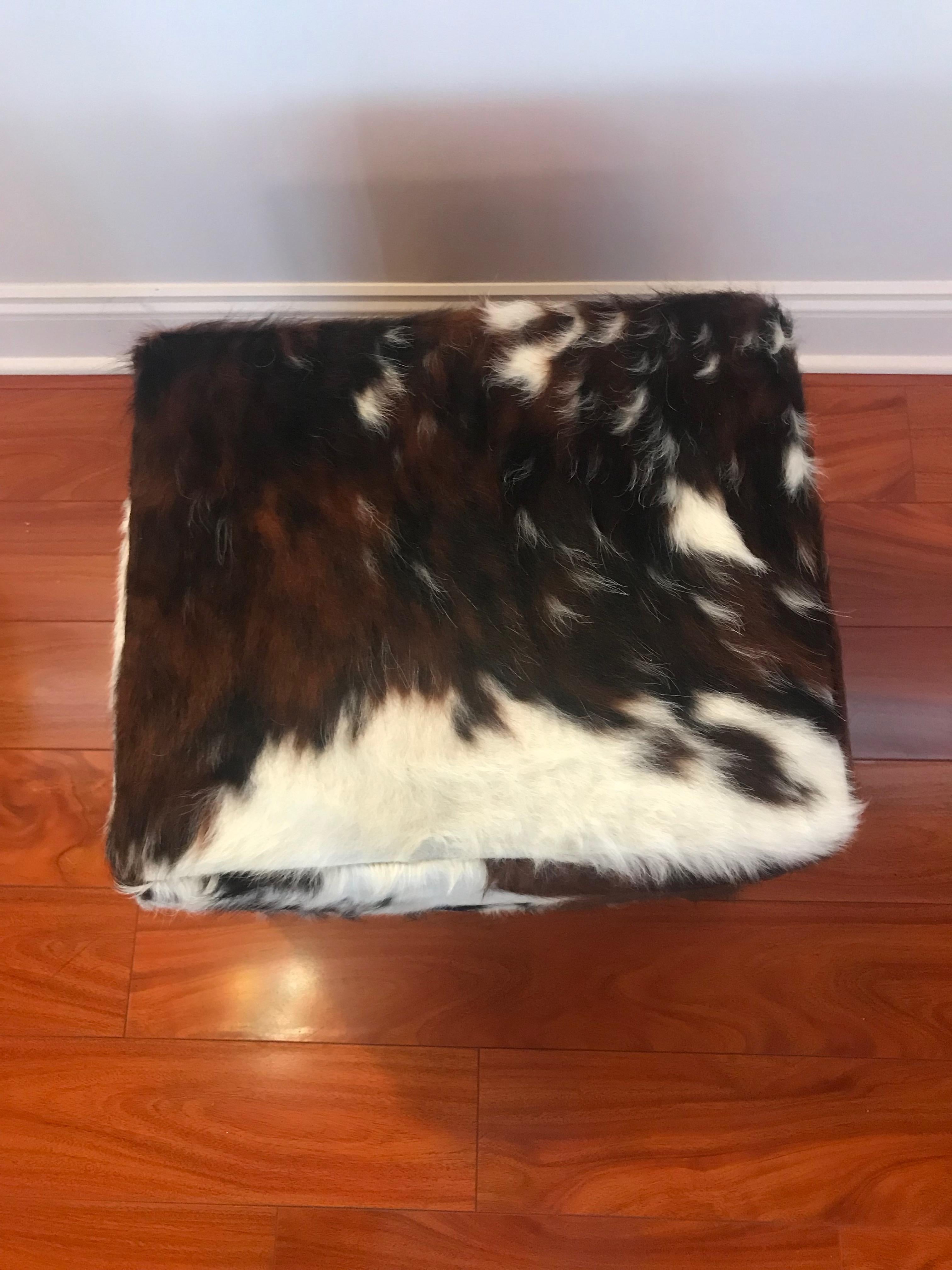 Contemporary Beautiful Cow Hide Bench or Ottoman 
