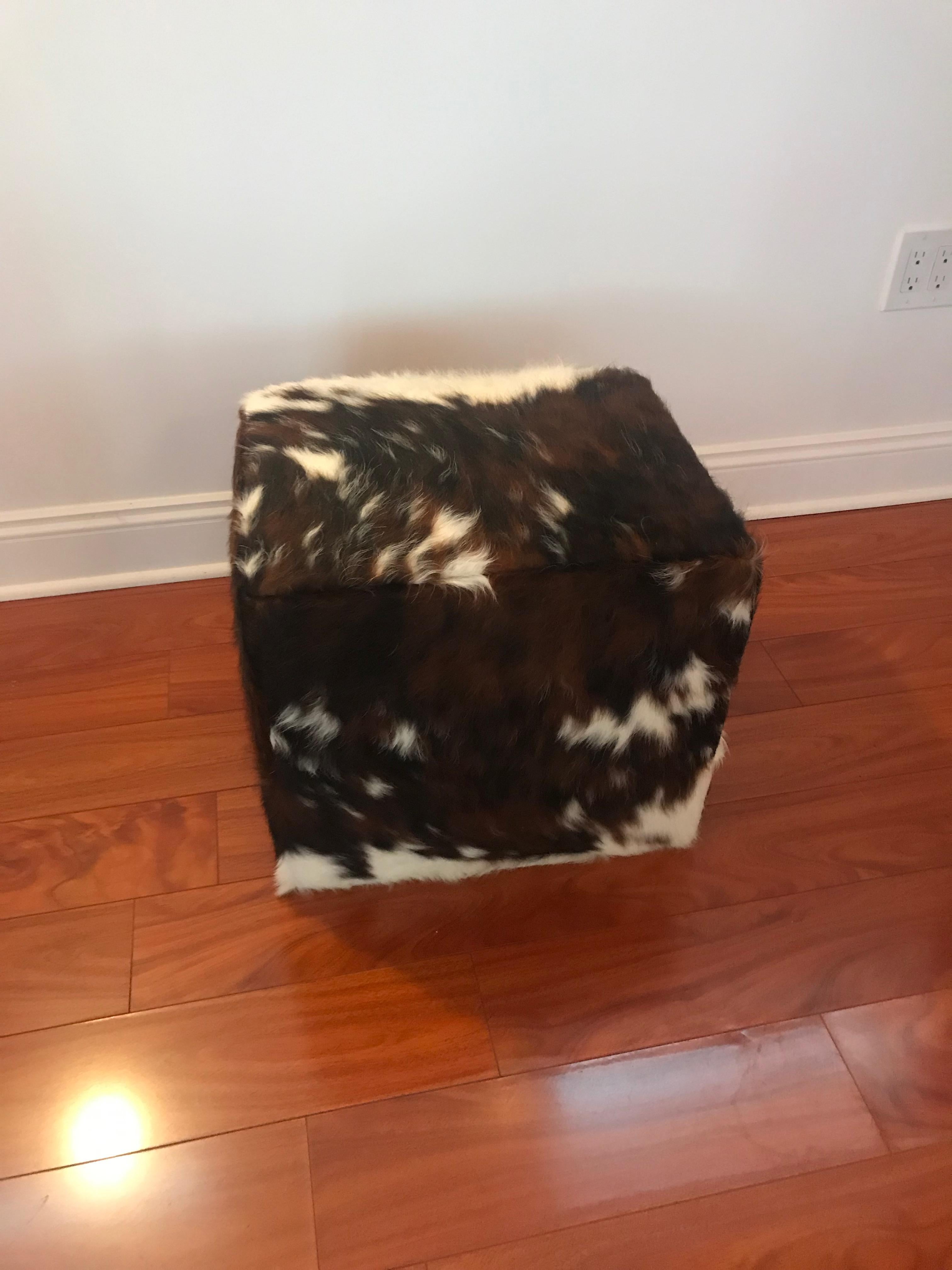 Beautiful Cow Hide Bench or Ottoman  1