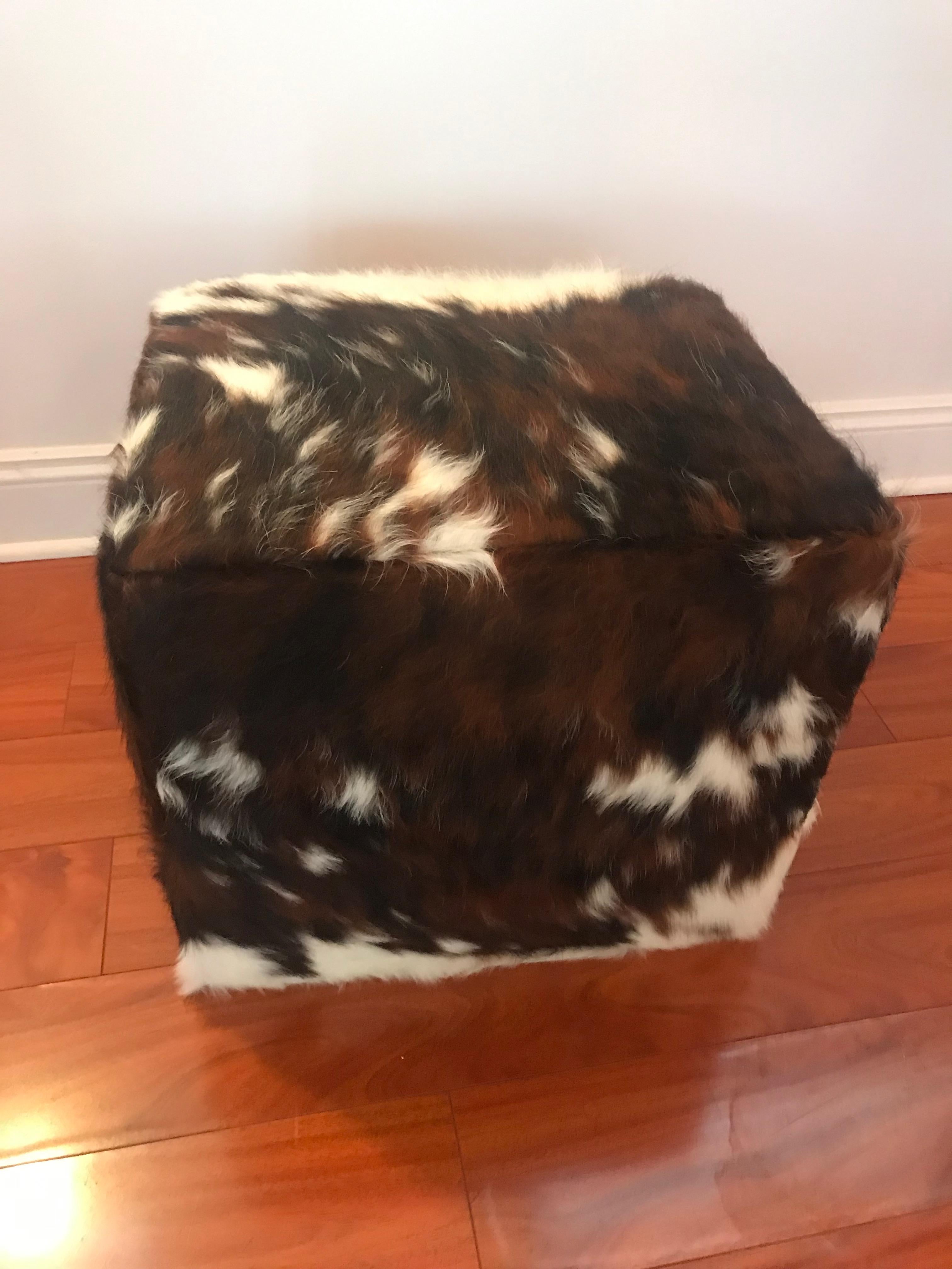 Beautiful Cow Hide Bench or Ottoman  2
