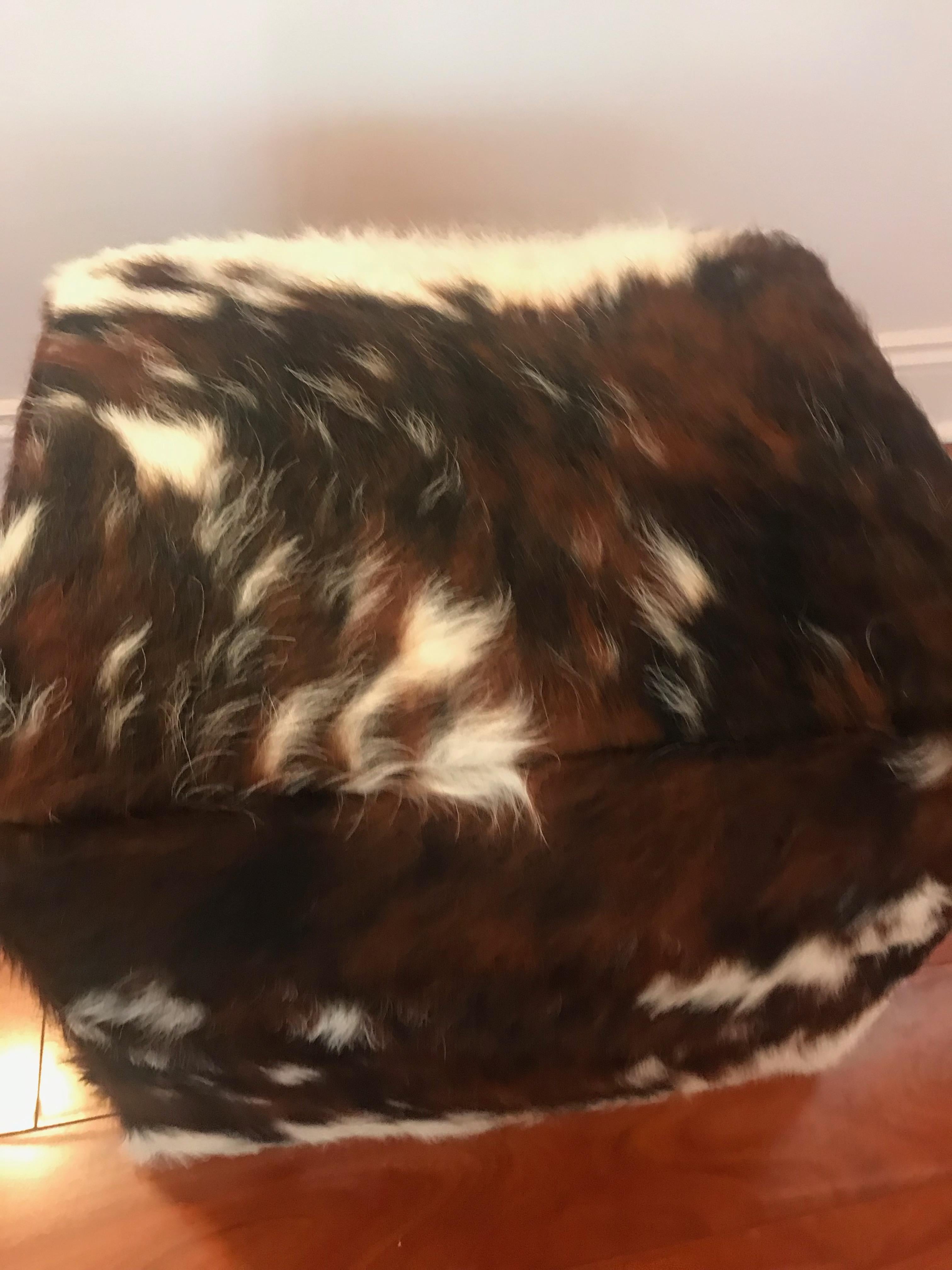 Beautiful Cow Hide Bench or Ottoman  3