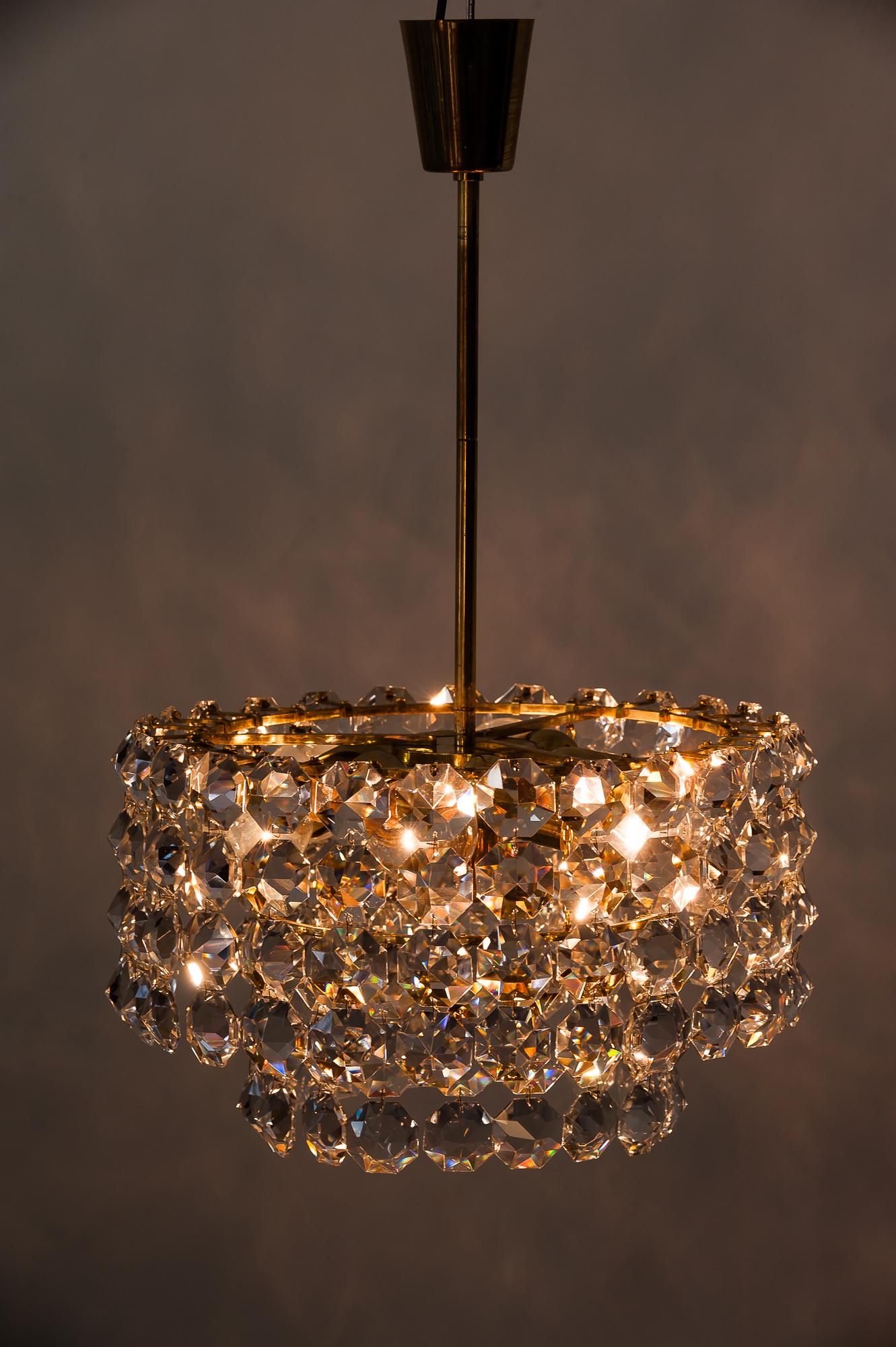 Beautiful Crystal Chandelier by Bakalowits & Sons, Vienna, 1960s 2