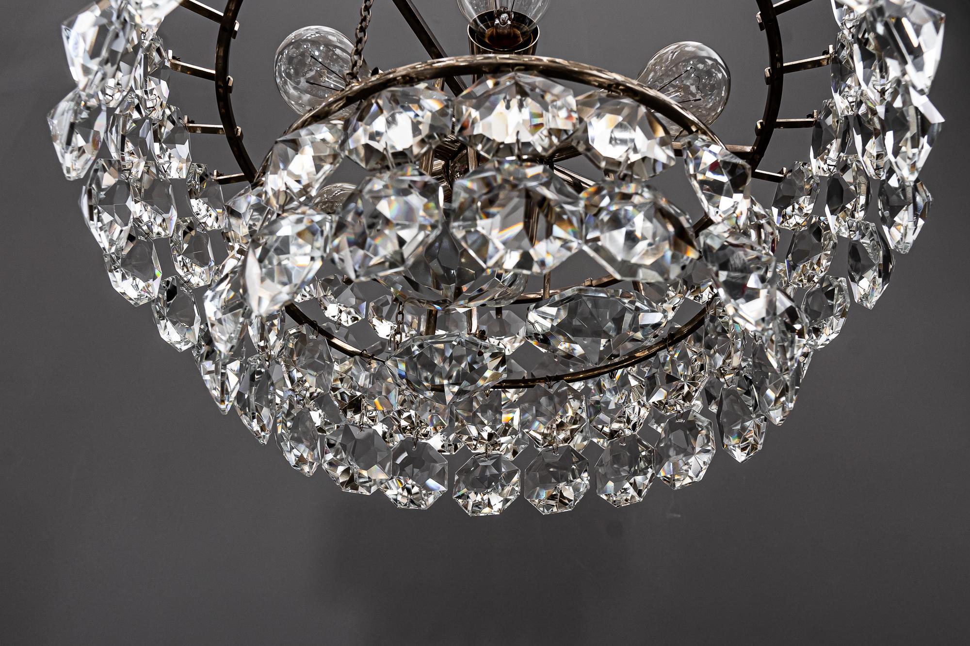 Beautiful Crystal Chandelier by Bakalowits & Sons, Vienna, 1960s For Sale 3