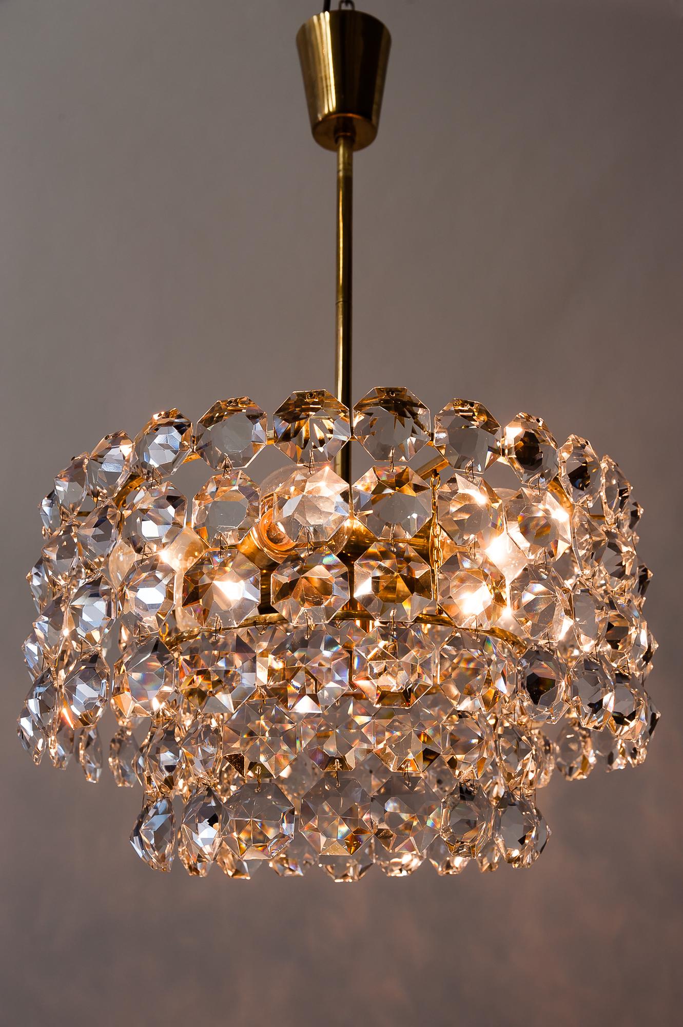Beautiful Crystal Chandelier by Bakalowits & Sons, Vienna, 1960s 4