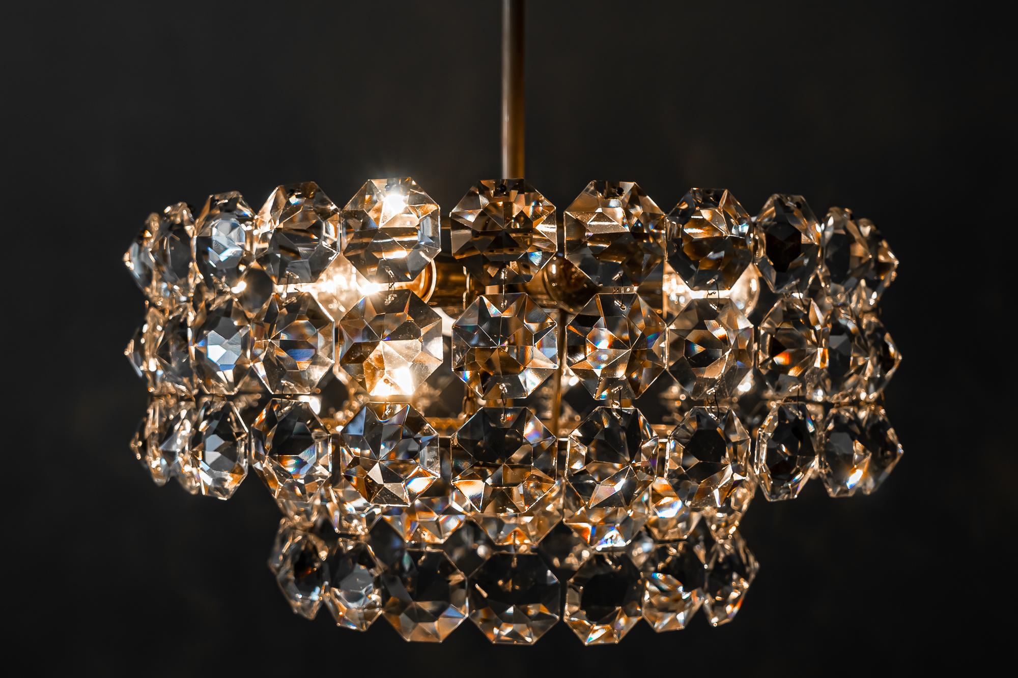 Beautiful Crystal Chandelier by Bakalowits & Sons, Vienna, 1960s For Sale 9