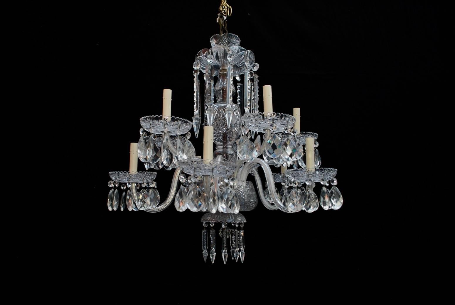 The qualities of the crystal is amazing, this chandelier is more impressive in person, hard to capture it on a picture.

    