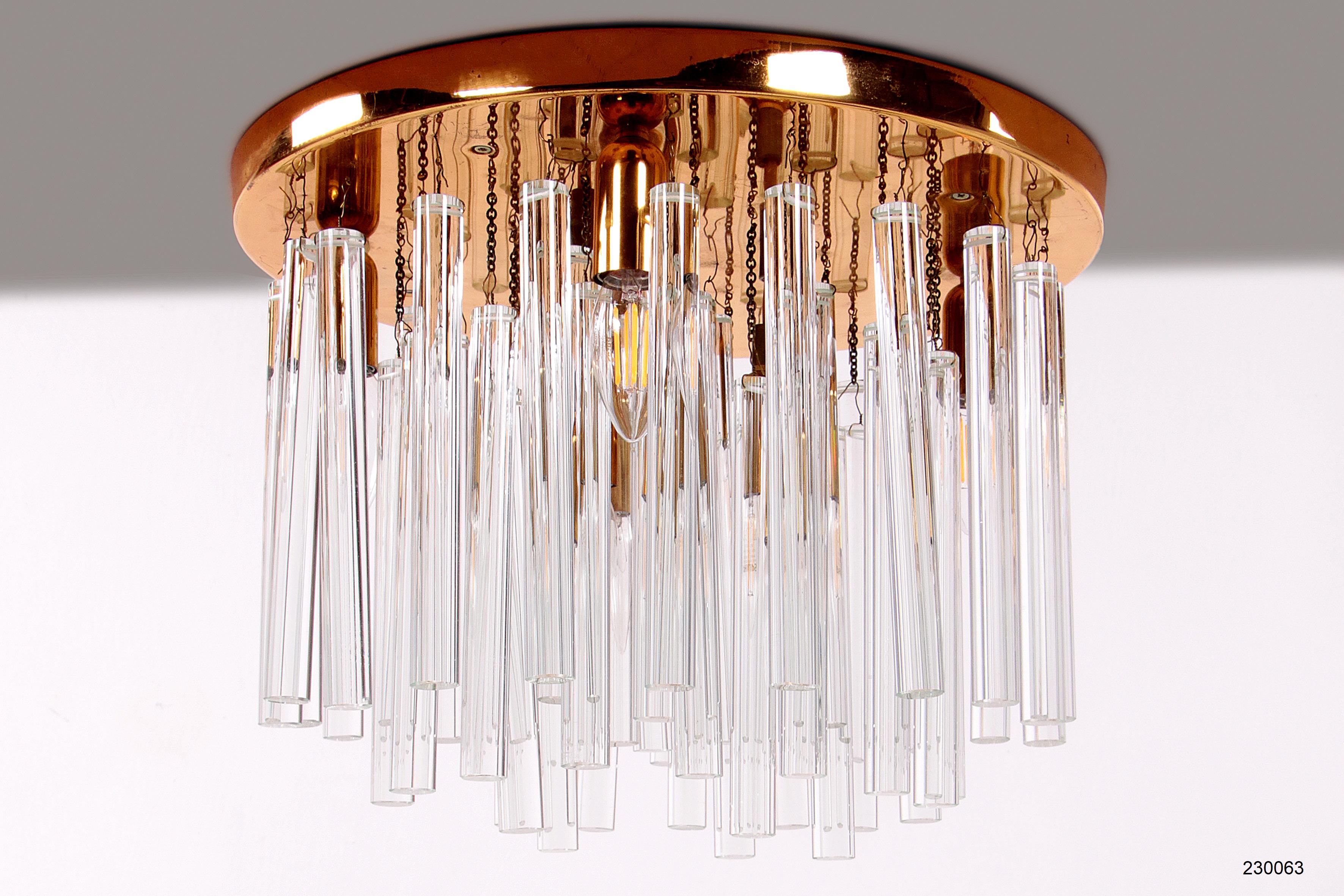 Bellissimo lampadario o lampada da soffitto in cristallo 1960, Germania in vendita 4