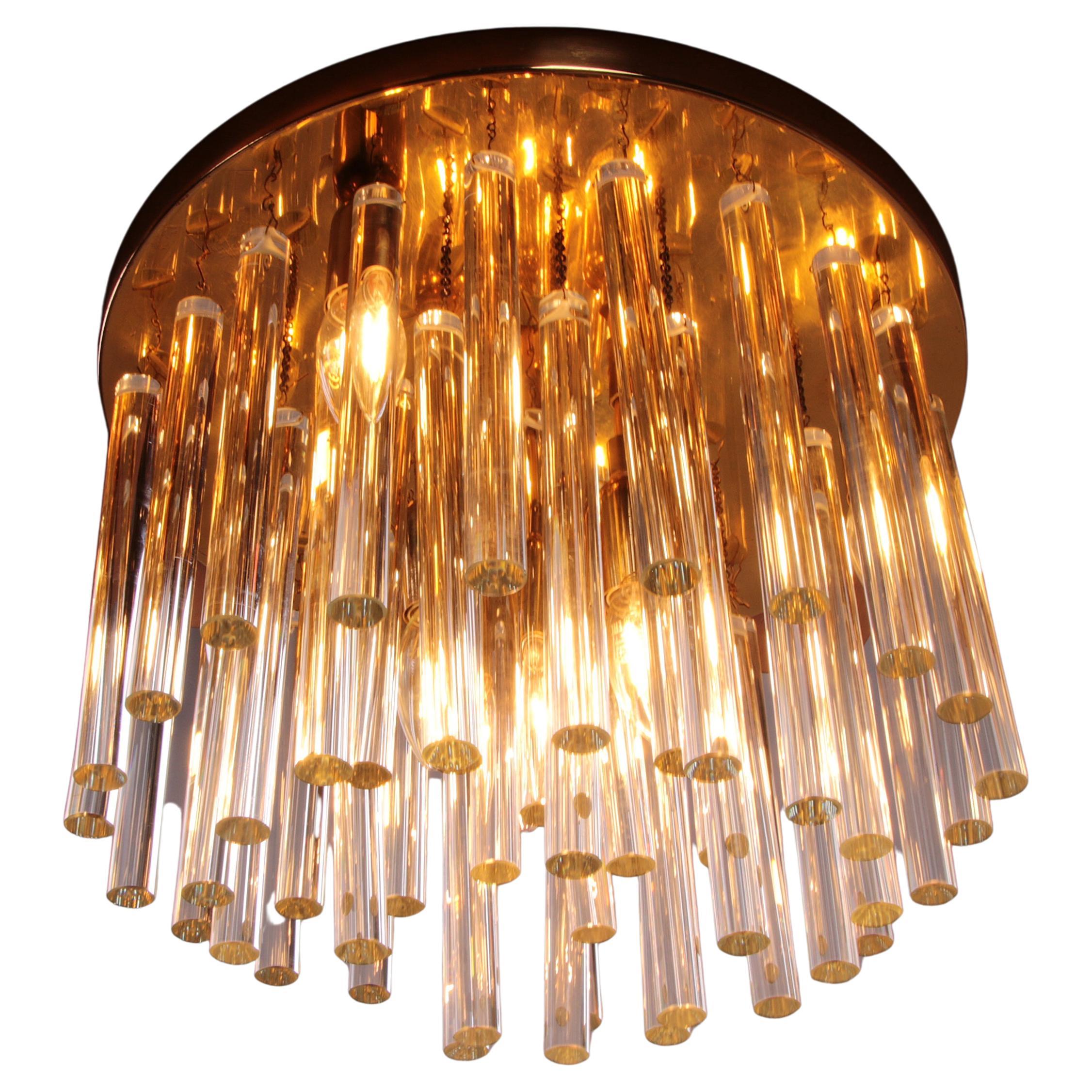 Beautiful crystal chandelier or ceiling lamp 1960, Germany