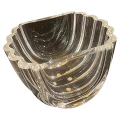 Beautiful Crystal Clear Signed Kosta Boda Vase by Goran Warff