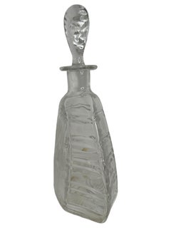 Beautiful Crystal Glass Decanter Bottle, vintage Germany 1960s