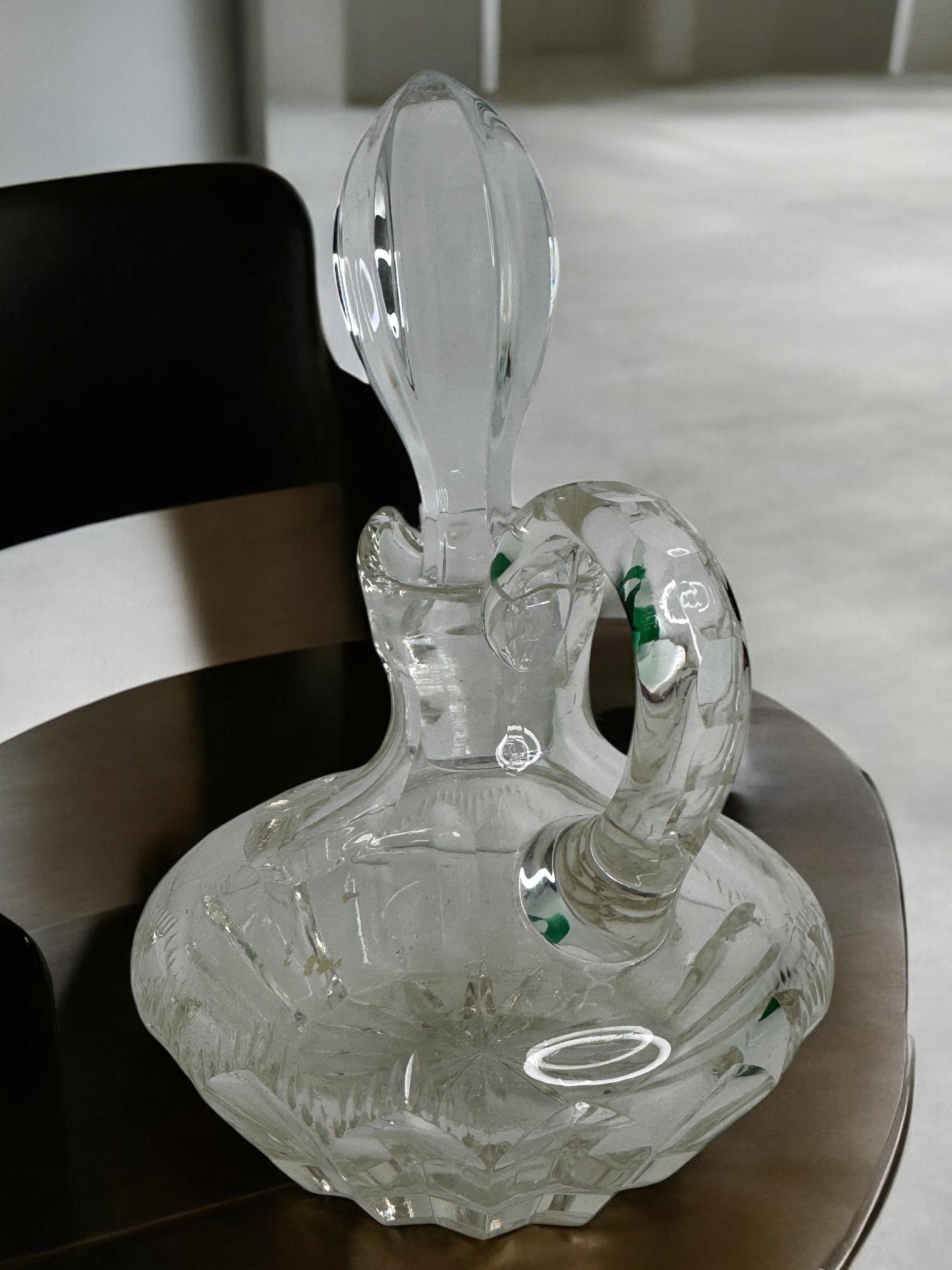 Beautiful Crystal Glass Decanter, vintage Germany 1960s For Sale 3