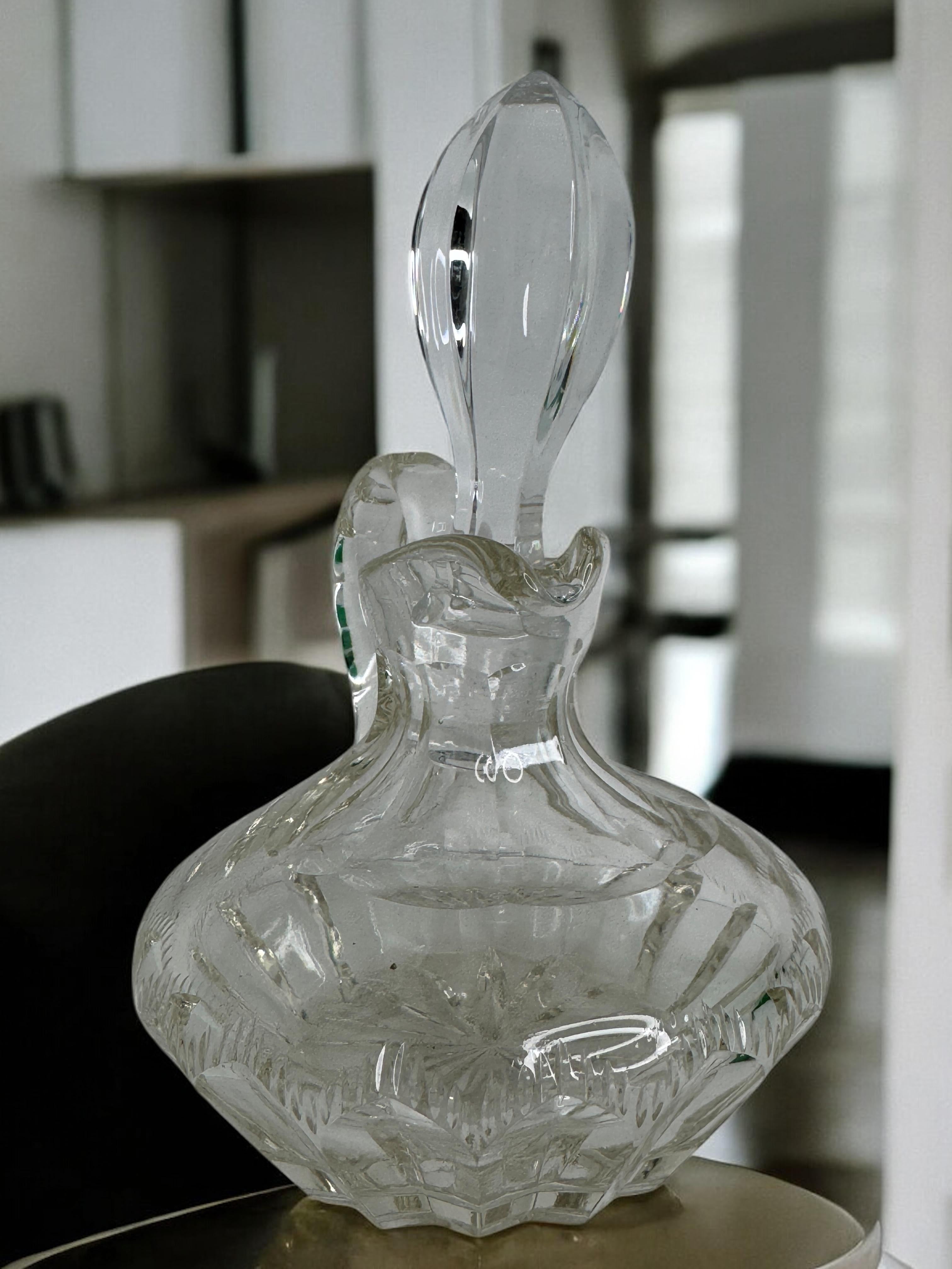 Beautiful Crystal Glass Decanter, vintage Germany 1960s For Sale 6