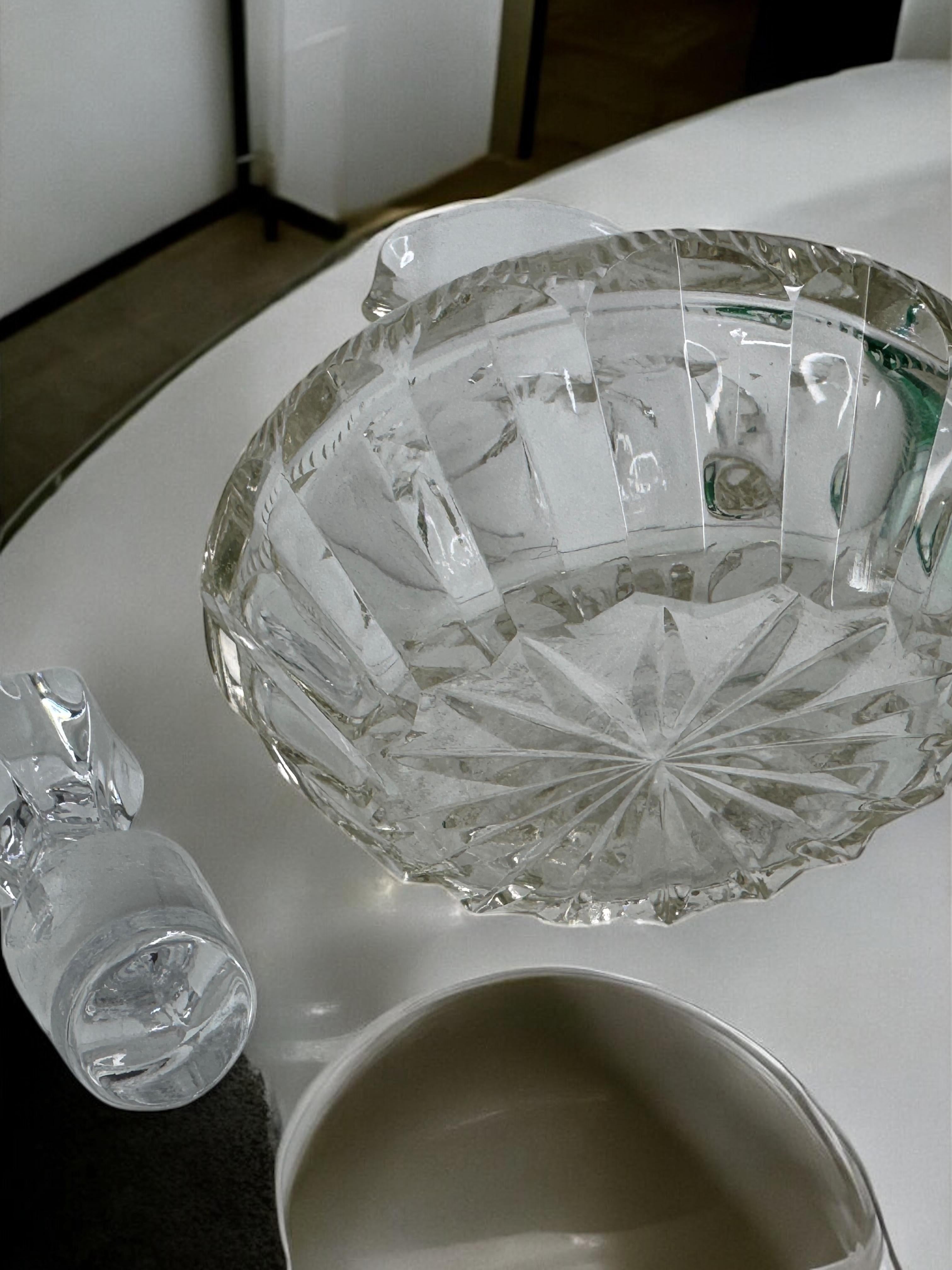 Beautiful Crystal Glass Decanter, vintage Germany 1960s For Sale 9