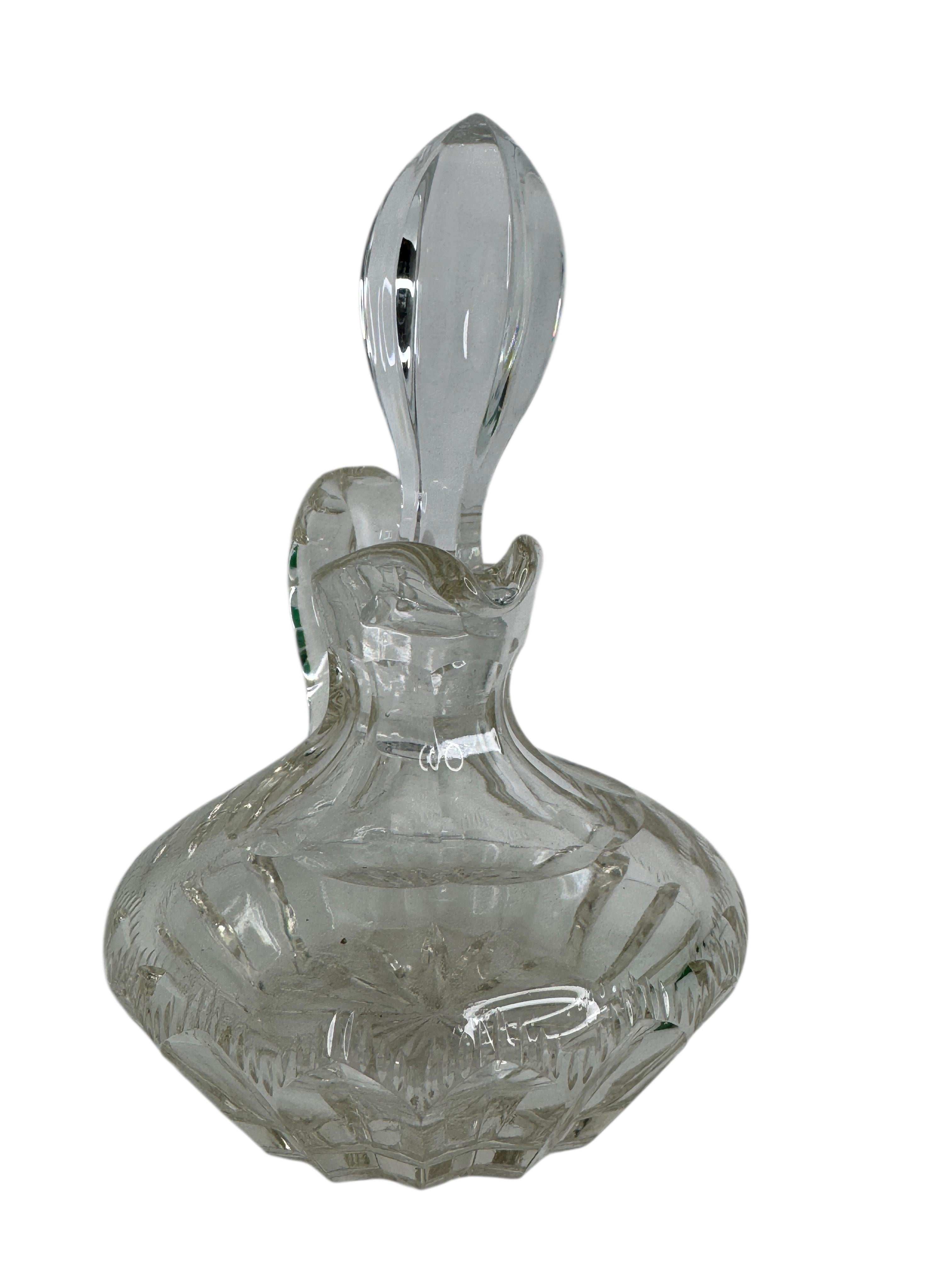 Beautiful Crystal Glass Decanter, vintage Germany 1960s In Good Condition For Sale In Nuernberg, DE