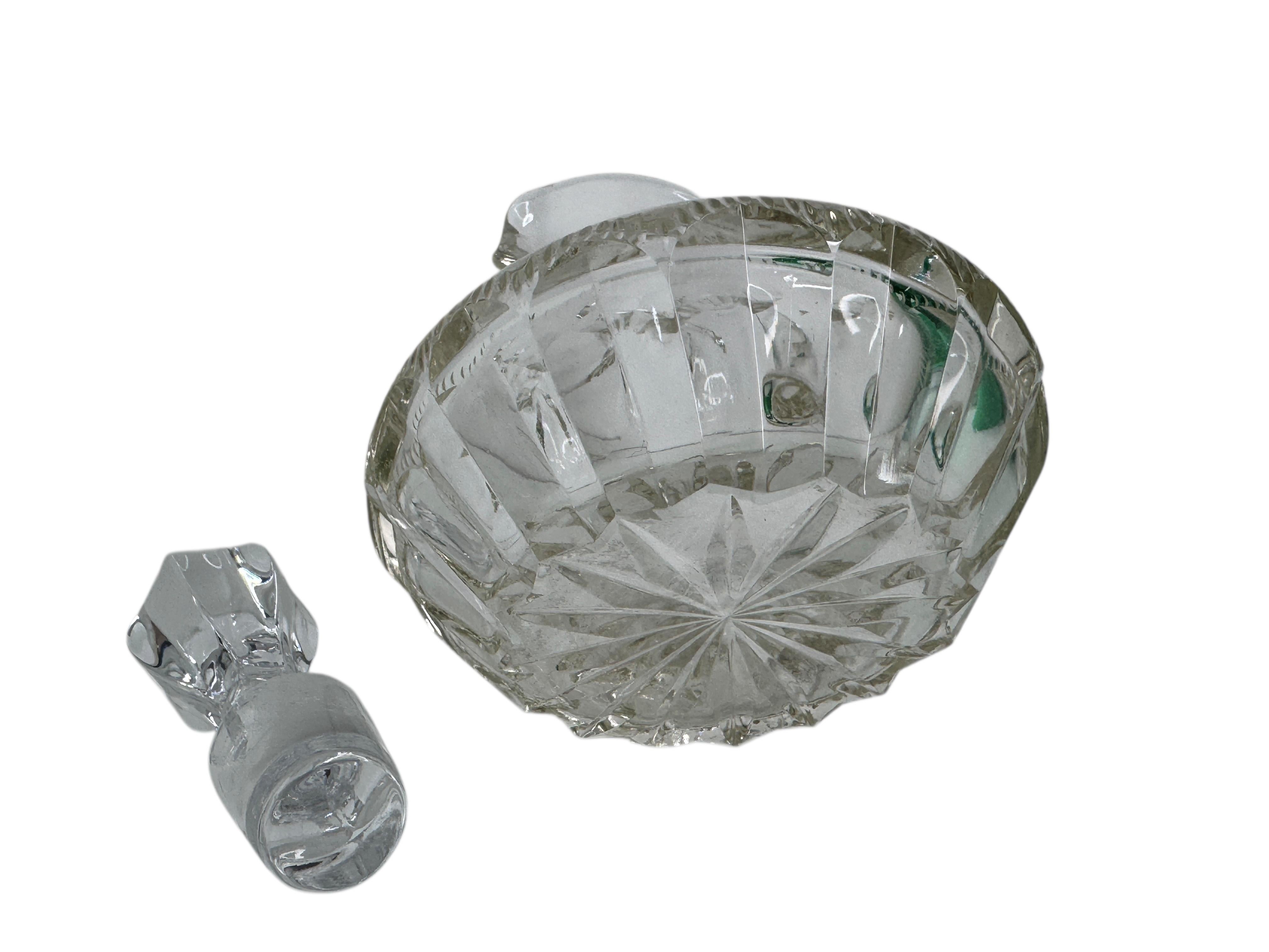 Beautiful Crystal Glass Decanter, vintage Germany 1960s For Sale 1