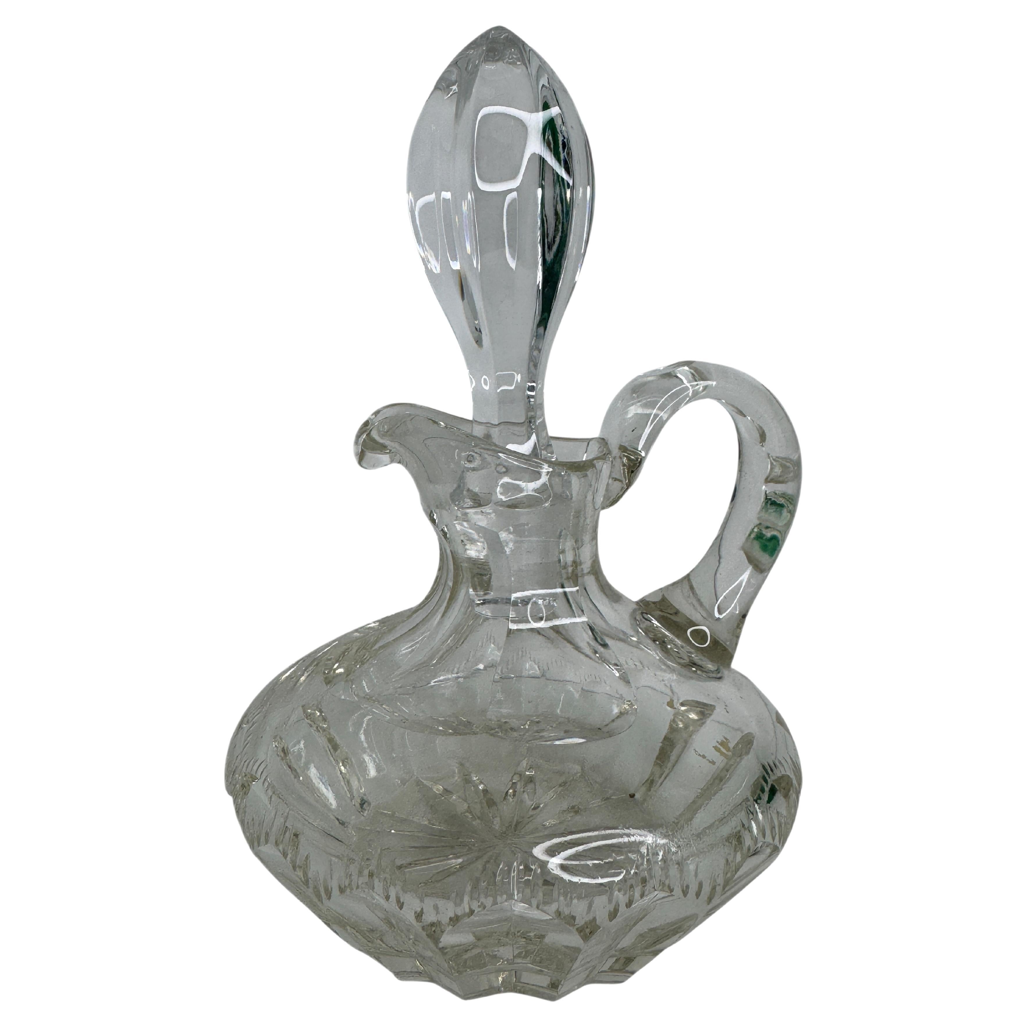 Beautiful Crystal Glass Decanter, vintage Germany 1960s For Sale