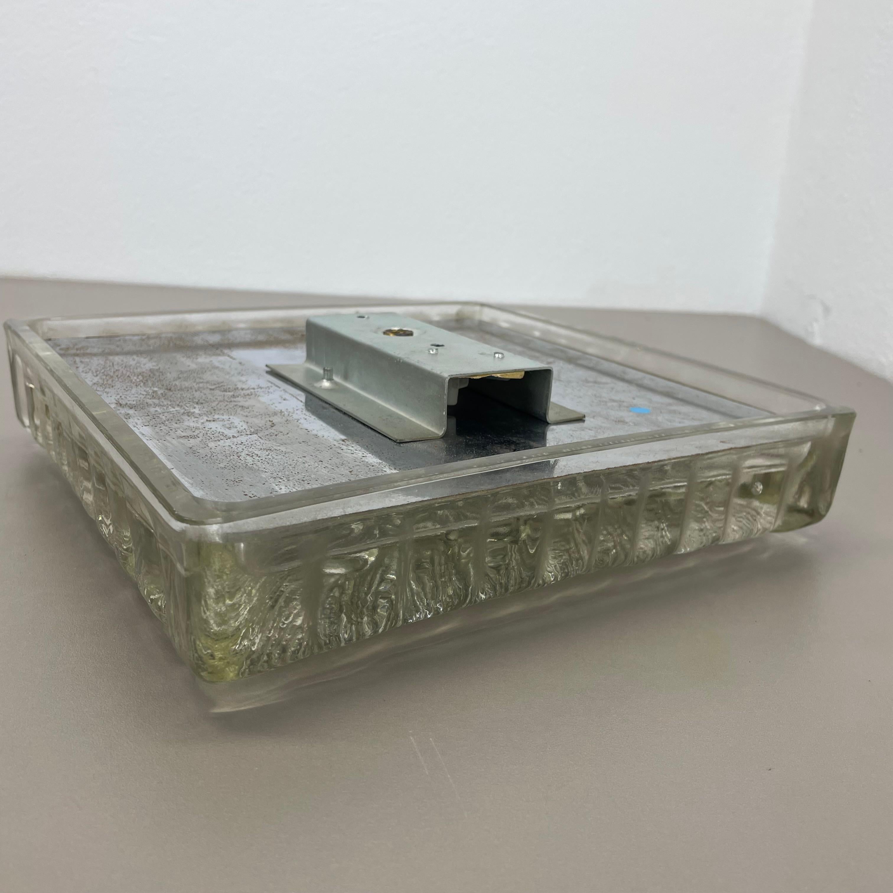 schöne CUBIC Eisglas-Wandleuchte von Hillebrand Lights, Deutschland, 1970er im Angebot 11