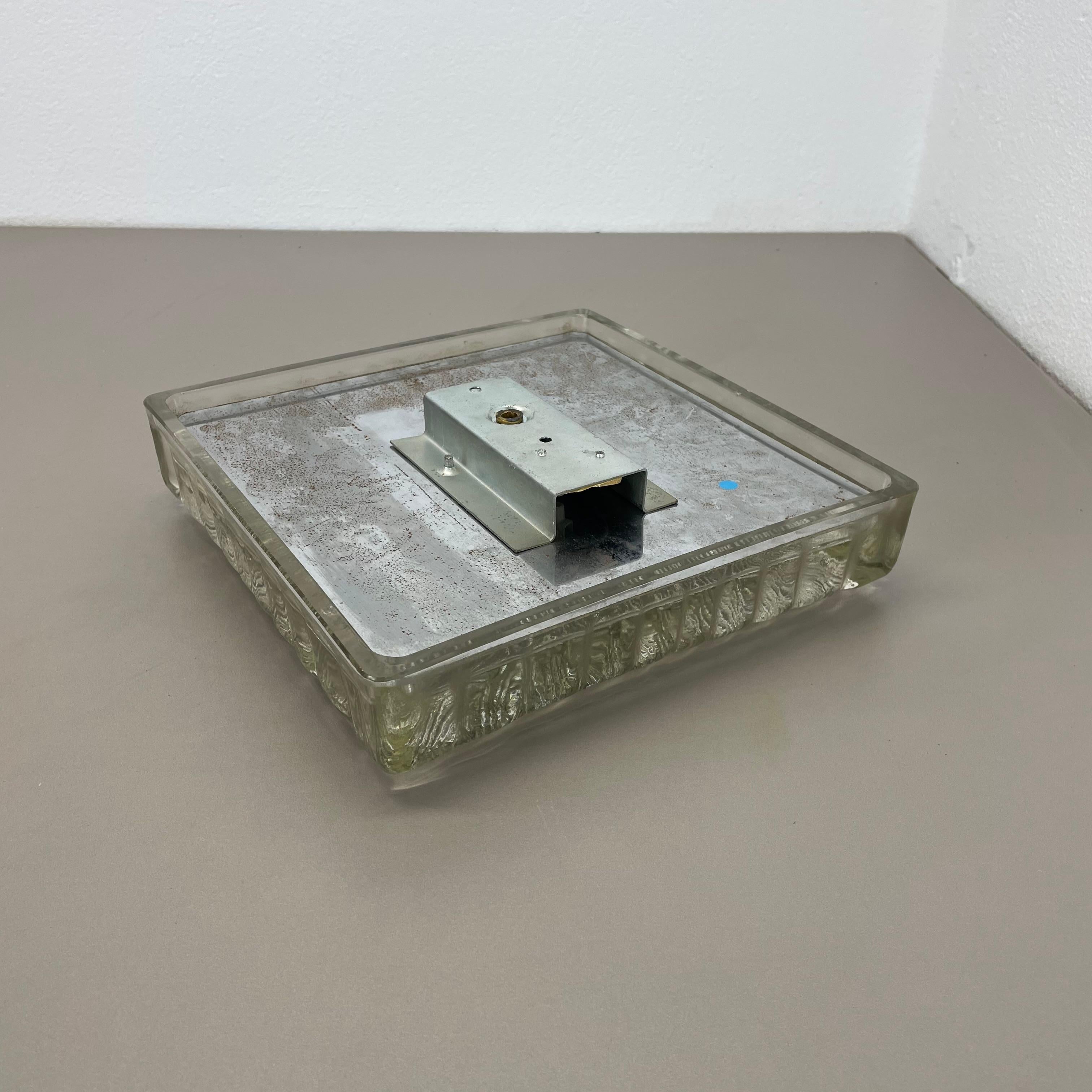schöne CUBIC Eisglas-Wandleuchte von Hillebrand Lights, Deutschland, 1970er im Angebot 12