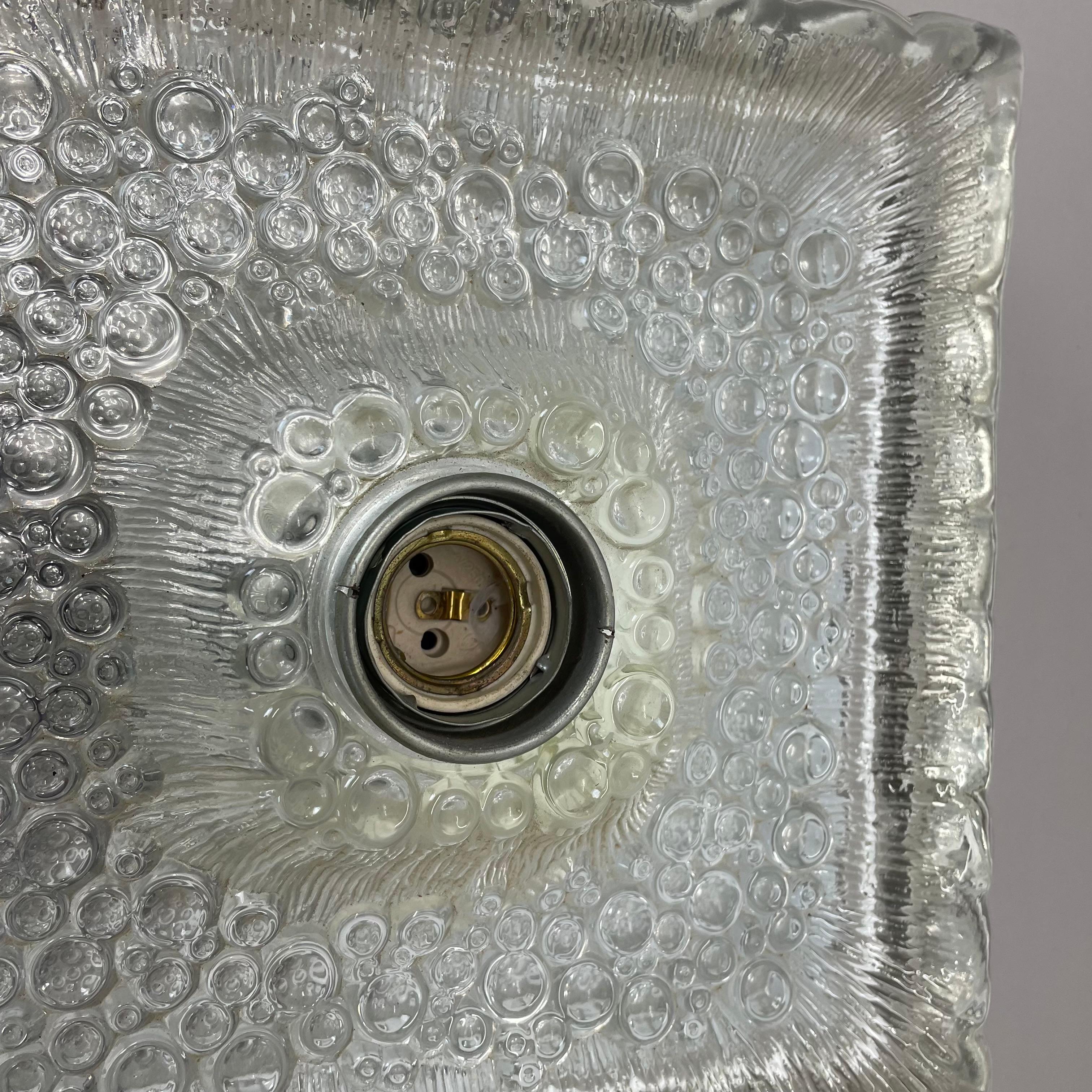 schöne CUBIC Eisglas-Wandleuchte von Hillebrand Lights, Deutschland, 1970er im Angebot 4