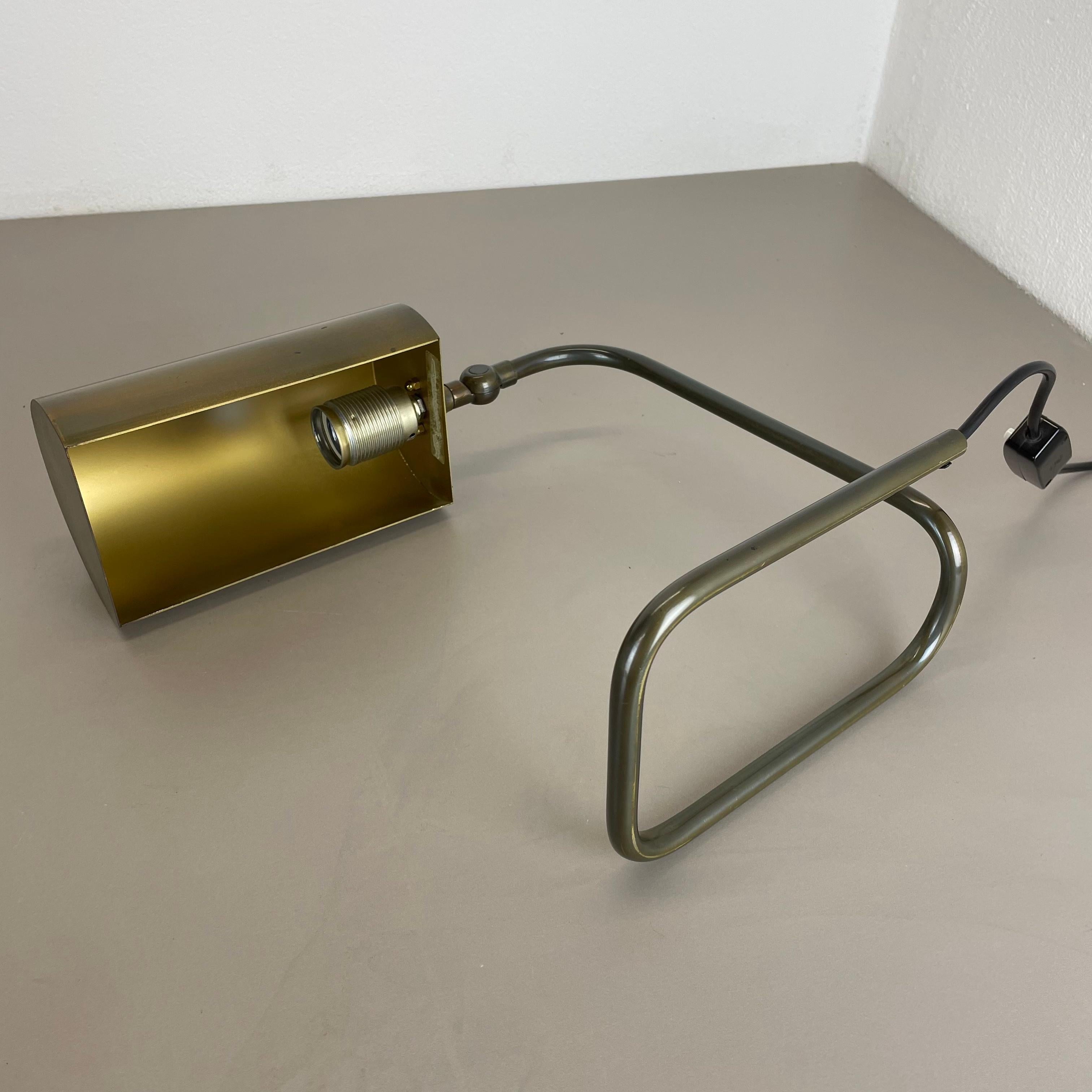 Beautiful Cubic Original Modernist Brass Metal Table Light, Germany, 1970s For Sale 12
