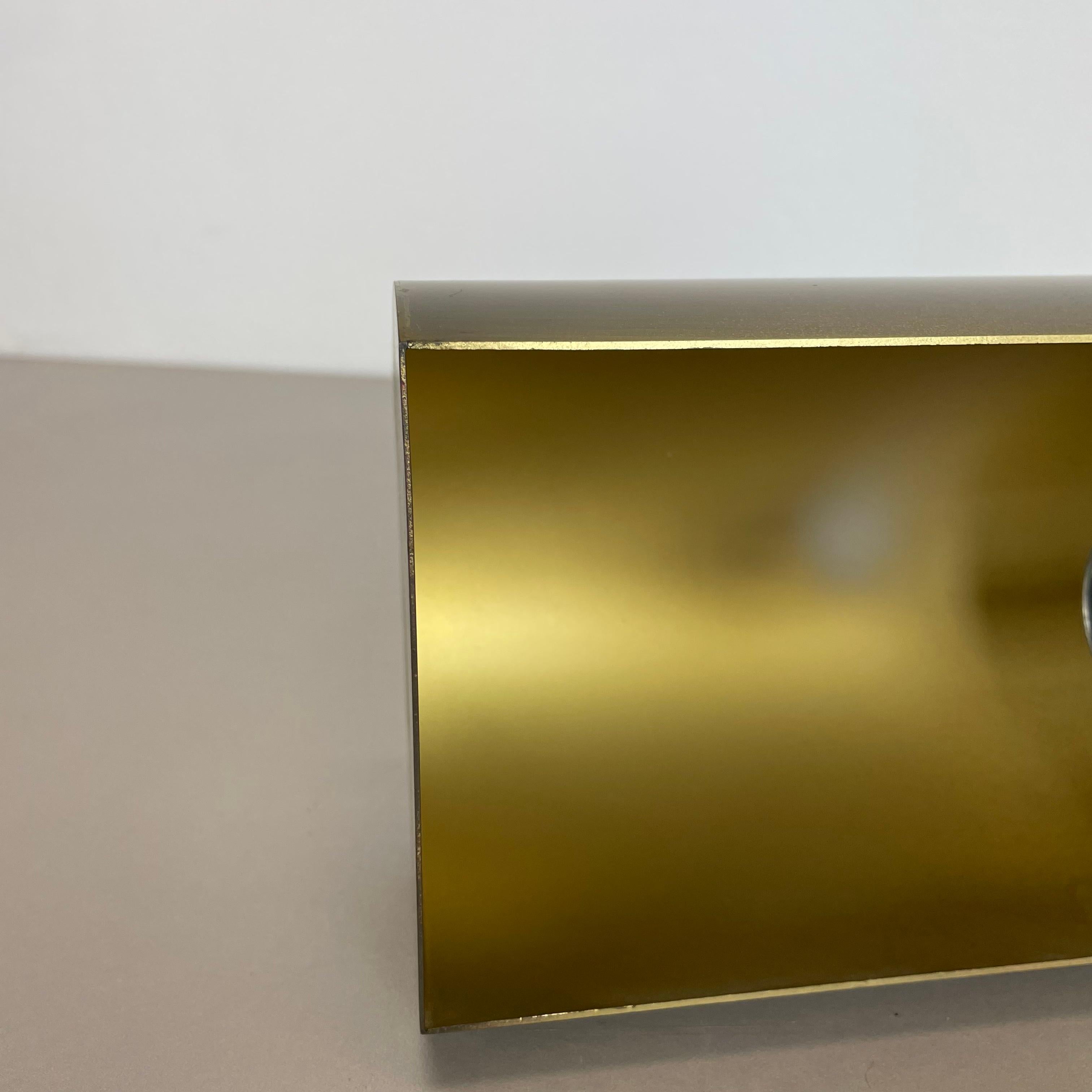 Beautiful Cubic Original Modernist Brass Metal Table Light, Germany, 1970s For Sale 13