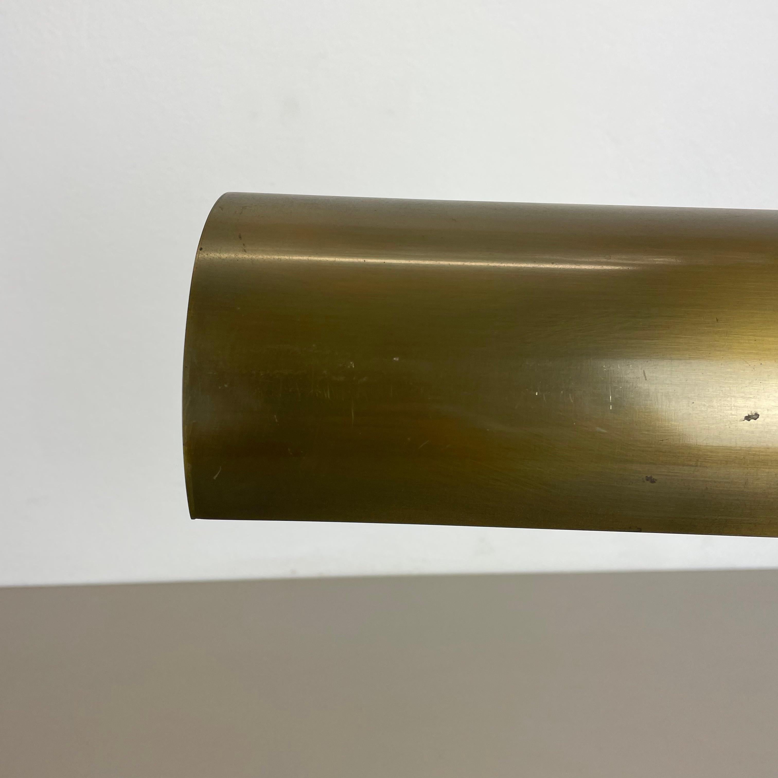 Late 20th Century Beautiful Cubic Original Modernist Brass Metal Table Light, Germany, 1970s For Sale