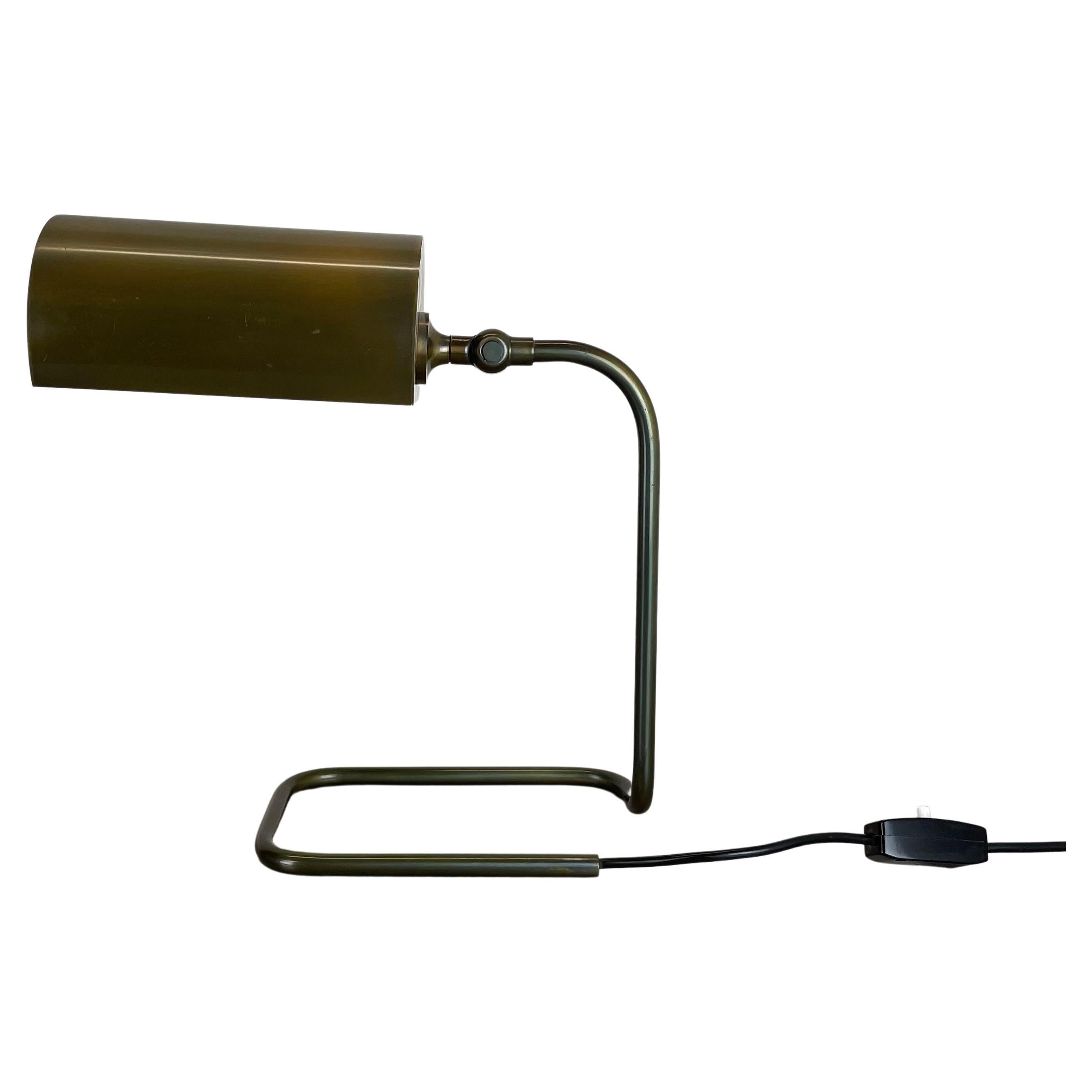 Beautiful Cubic Original Modernist Brass Metal Table Light, Germany, 1970s For Sale