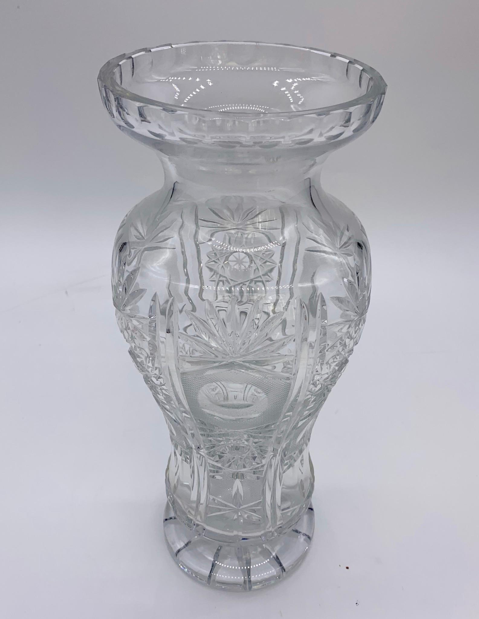 glass vase with ornaments