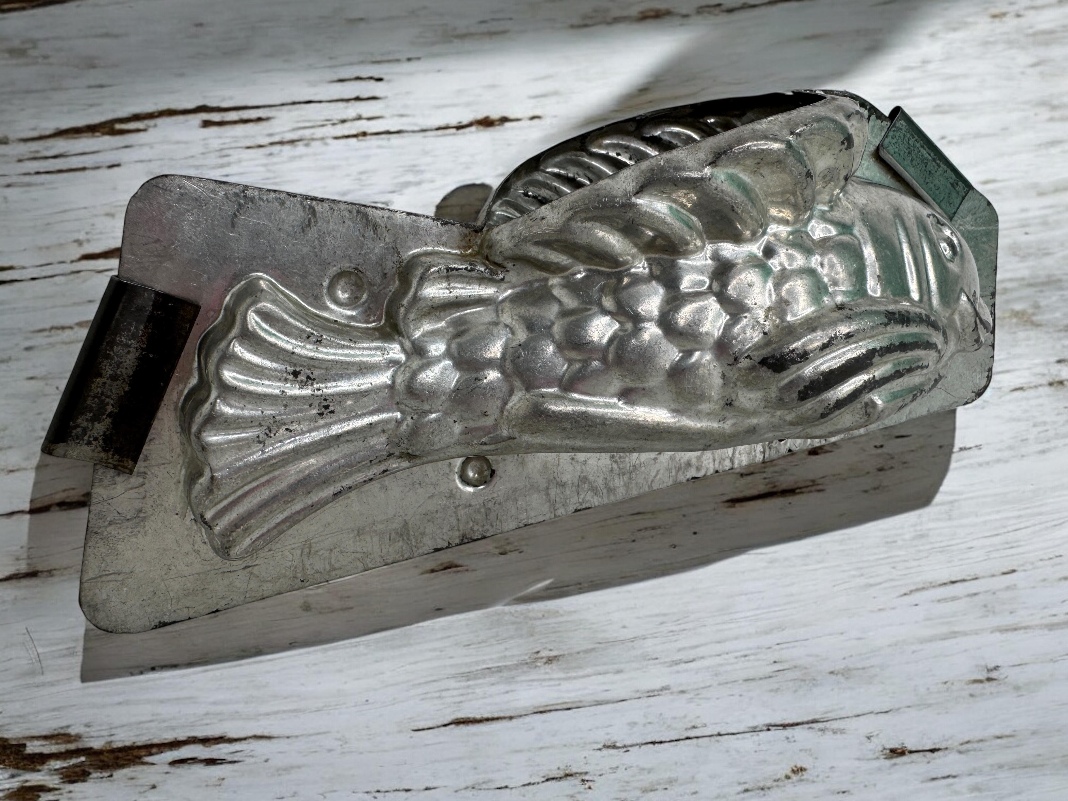 Beautiful Cute Fish Dolphin Chocolate Mold Antique 1920s, France For Sale 3