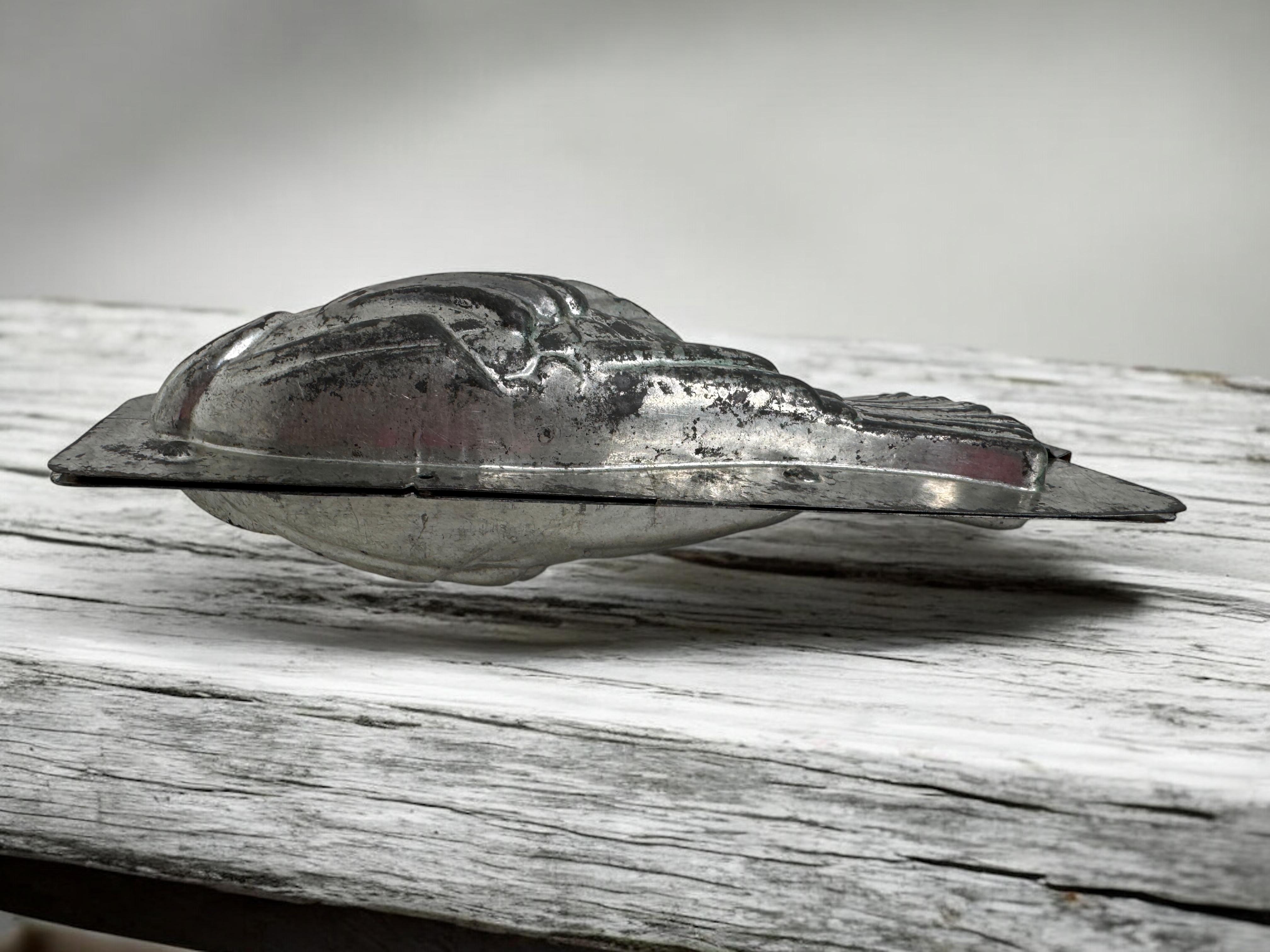 Beautiful Cute Fish Dolphin Chocolate Mold Antique 1920s, France For Sale 8