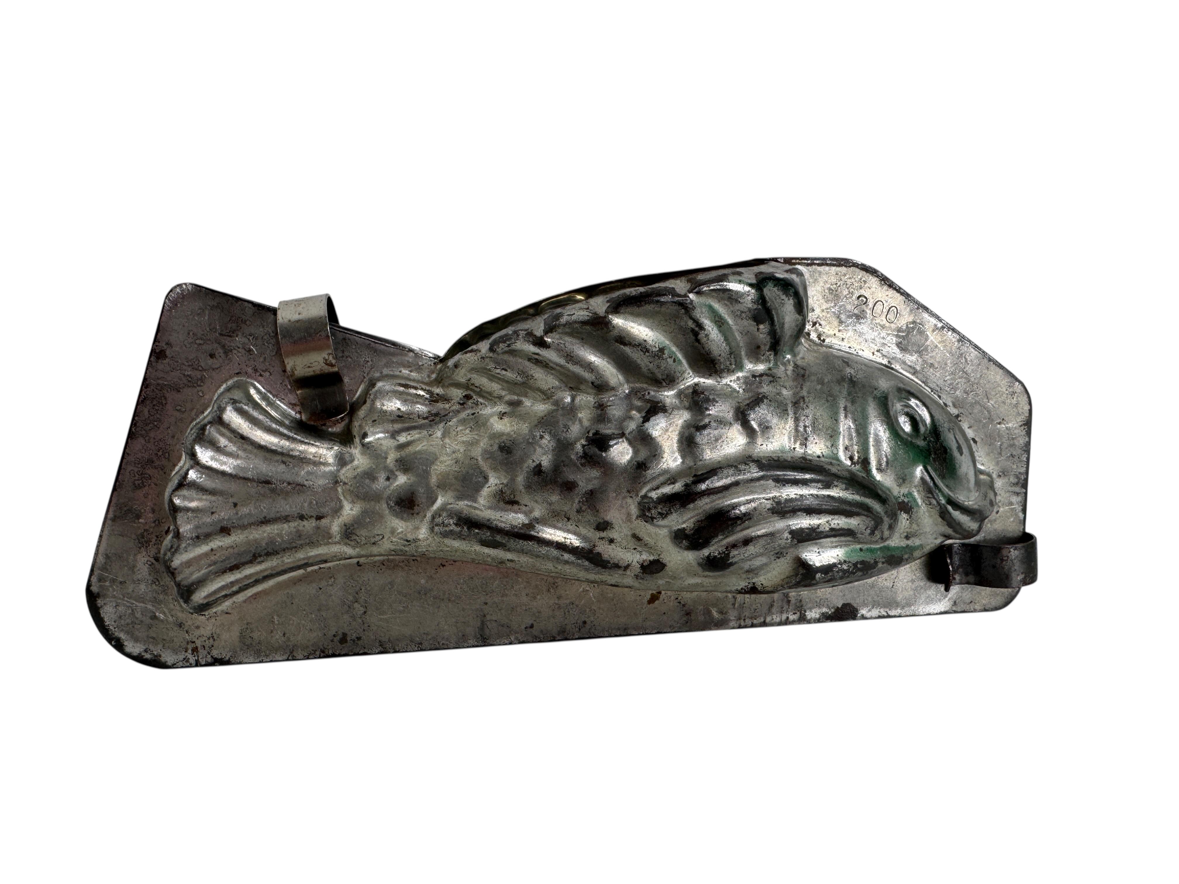 German Beautiful Cute Fish Dolphin Chocolate Mold Antique 1920s, France For Sale