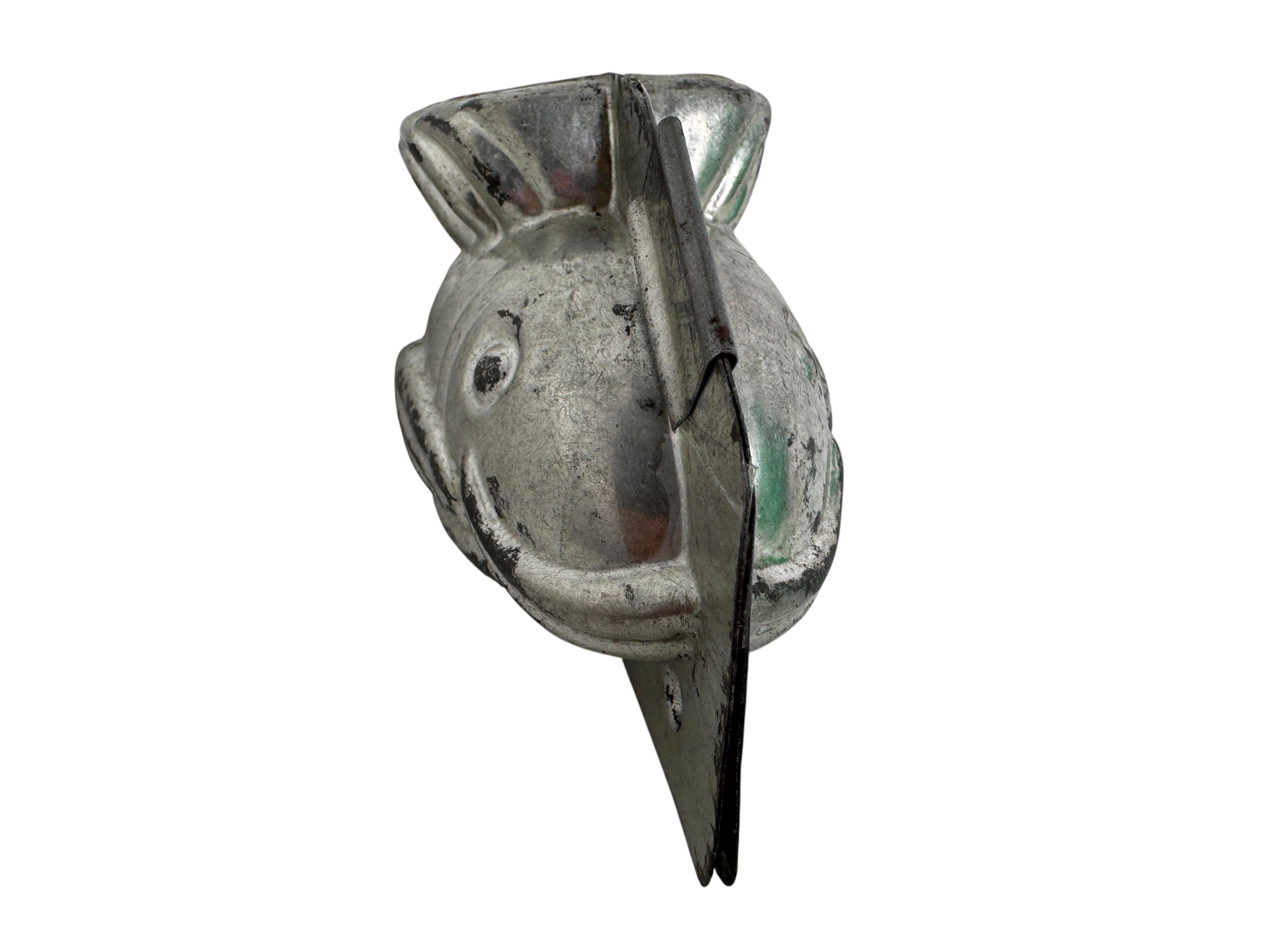 Metal Beautiful Cute Fish Dolphin Chocolate Mold Antique 1920s, France For Sale