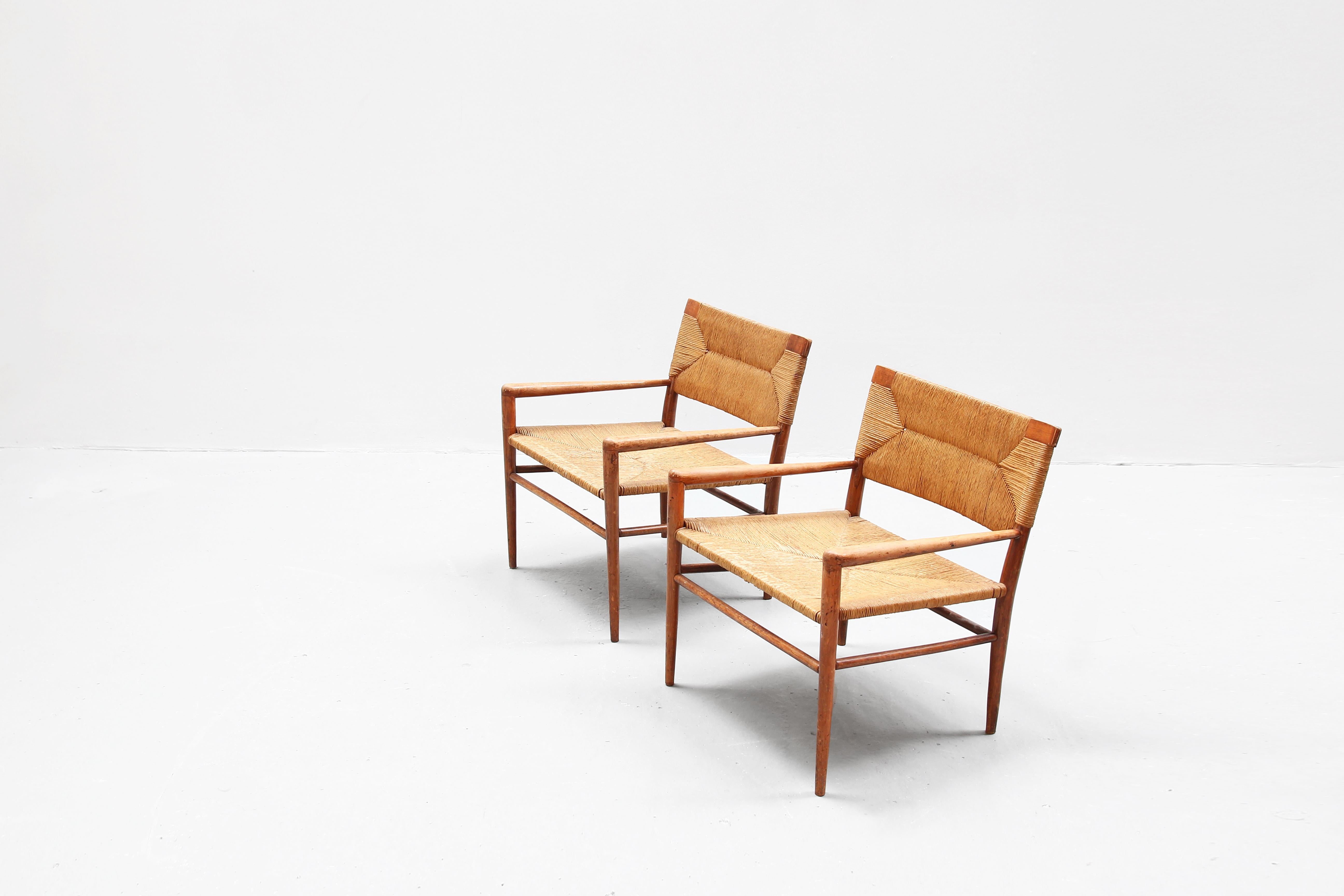 Danish Pair of American Lounge Chairs by Mel Smilow for Smilow-Thielle 1950ies