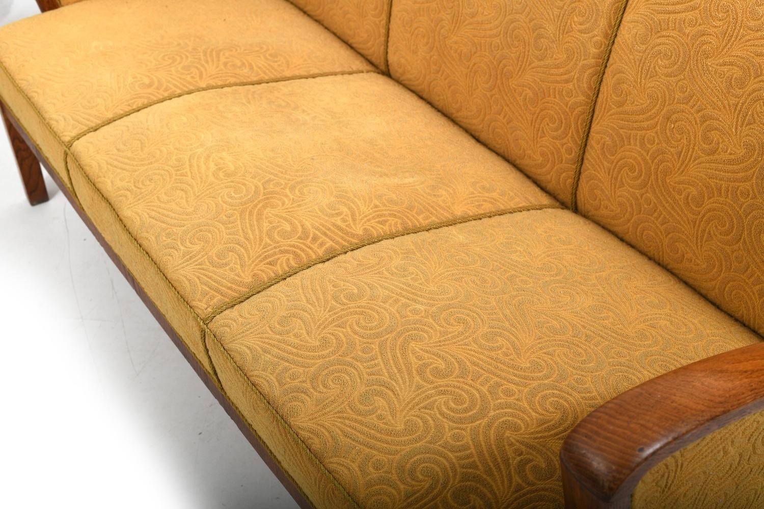Bellissimo divano danese Art Deco anni '30 in Oak in vendita 1