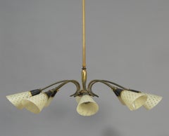 Beautiful Danish Large Midcentury Chandelier