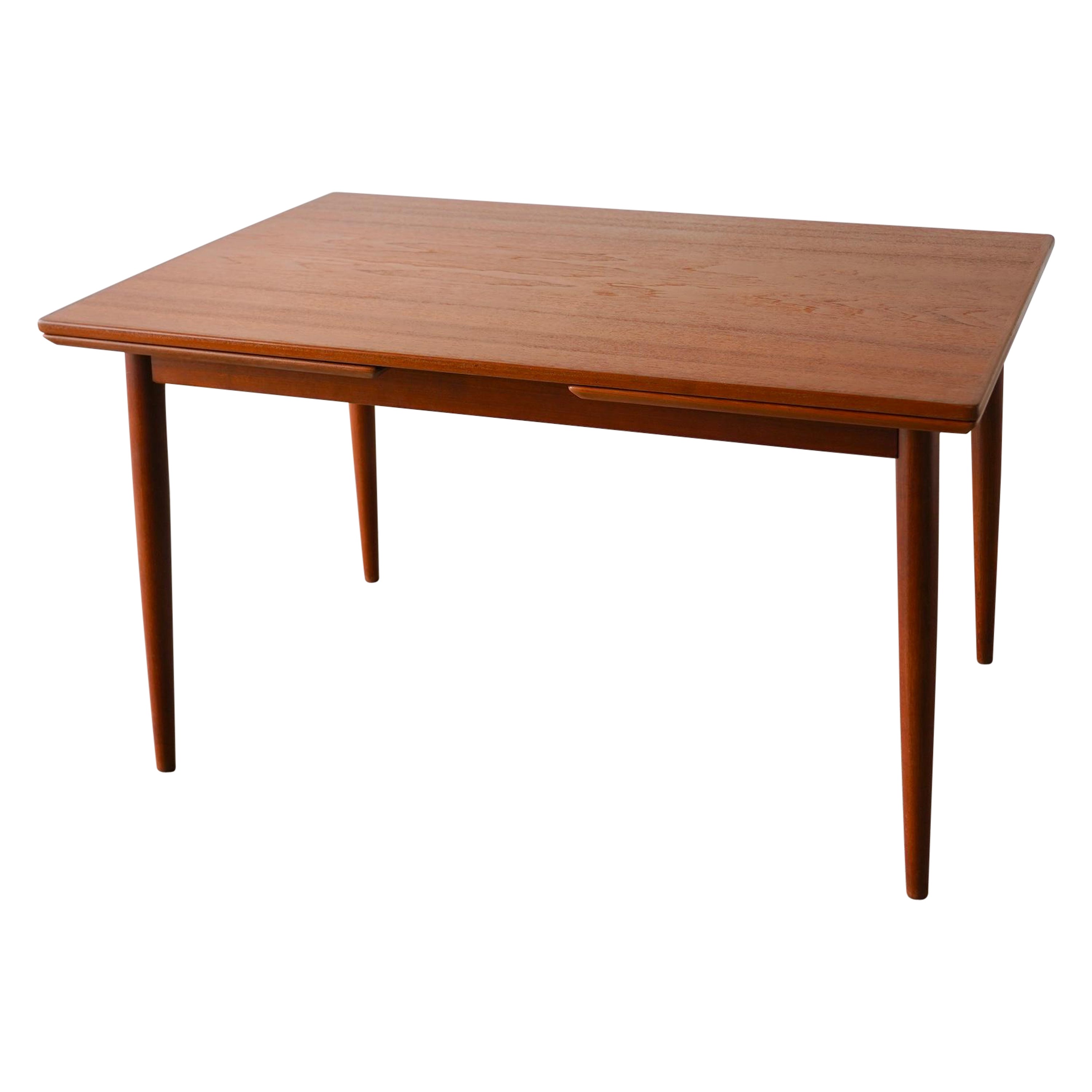 Beautiful Danish Mid Century Modern teak dining table professionally refinished