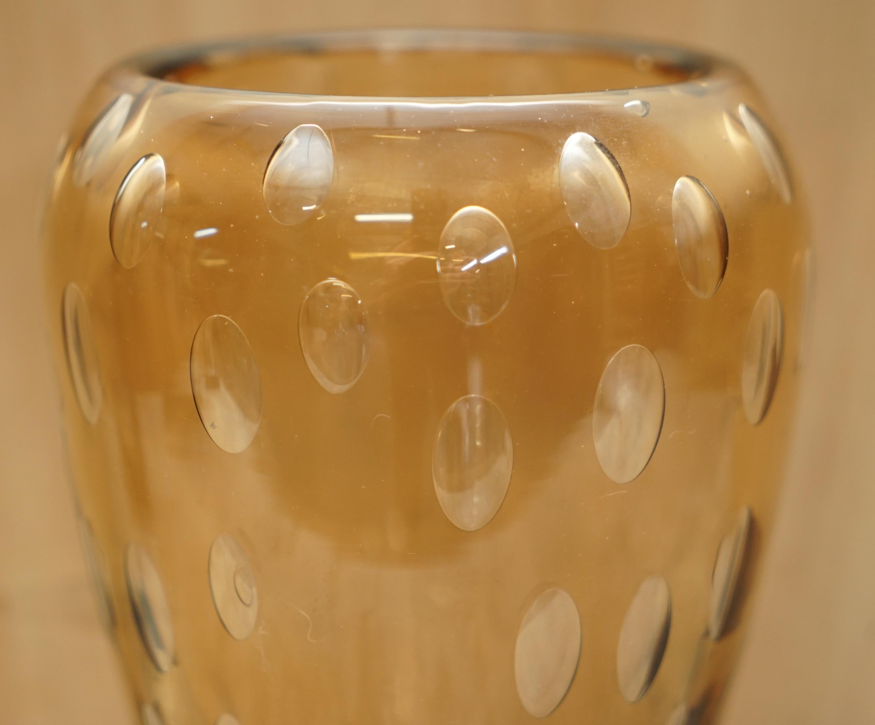 Magnifique vase décoratif en verre décoratif fait sur mesure avec un motif de bulles d'air en vente 9