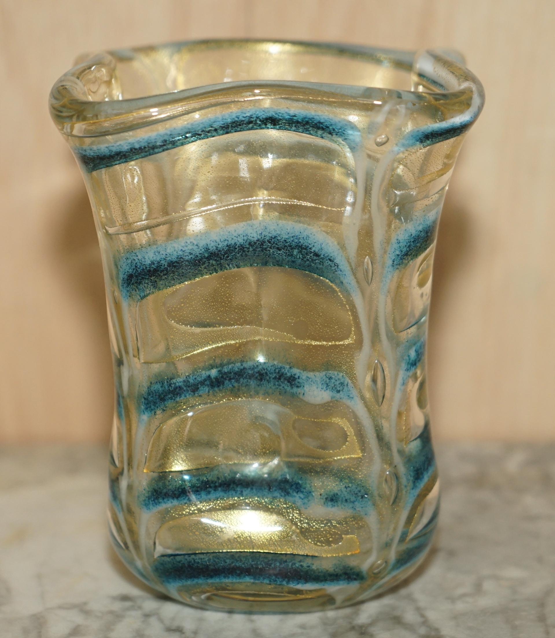 Beautiful Decorative Custom Made Decorative Glass Vase with Crimped Design For Sale 3