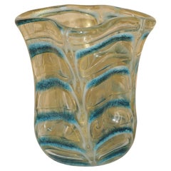 Beautiful Decorative Custom Made Decorative Glass Vase with Crimped Design