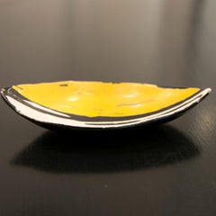 Beautiful Decorative Midcentury Style Hand Painted Ceramic by Lívia Gorka