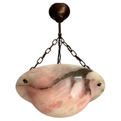 Magnifique Design de Mother Nature Mineral Stone Alabaster Pendentif ou Flush Mount (montage encastré)