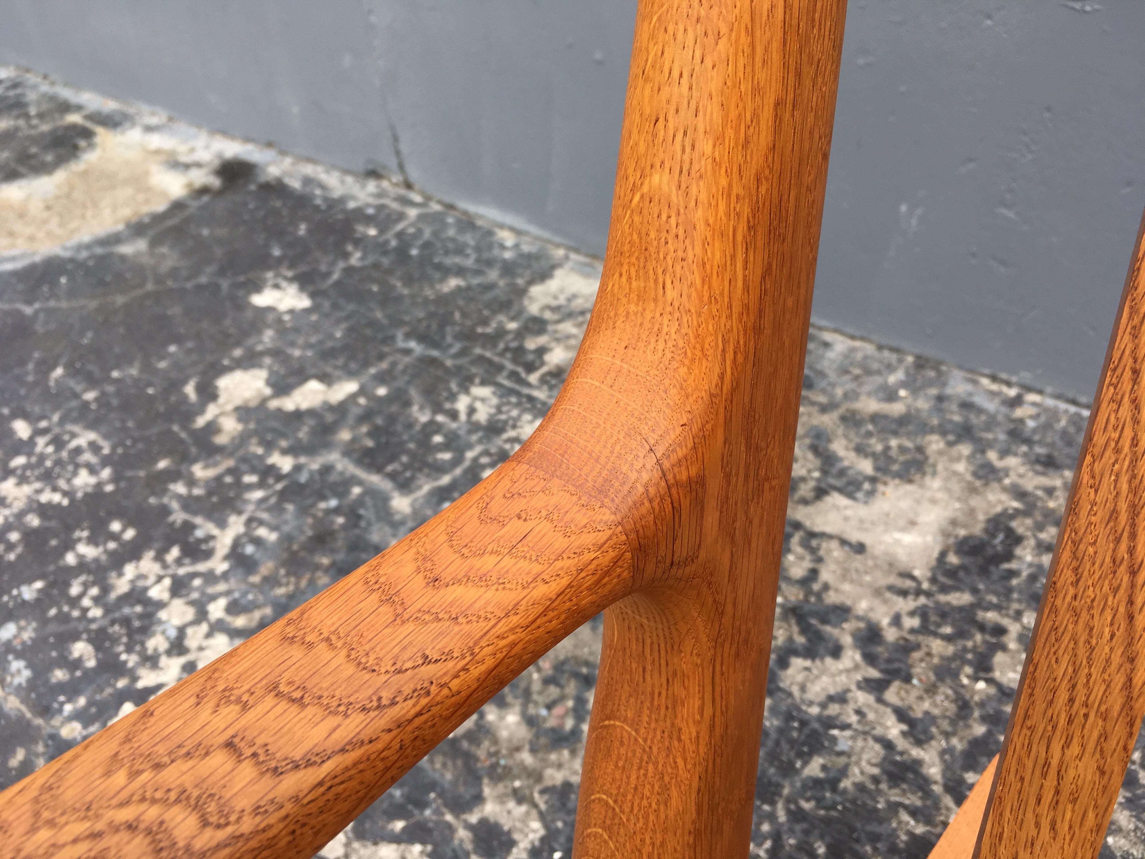 Beautiful Designer Craftsman Rocking Chair, White Oak, Fabric 5