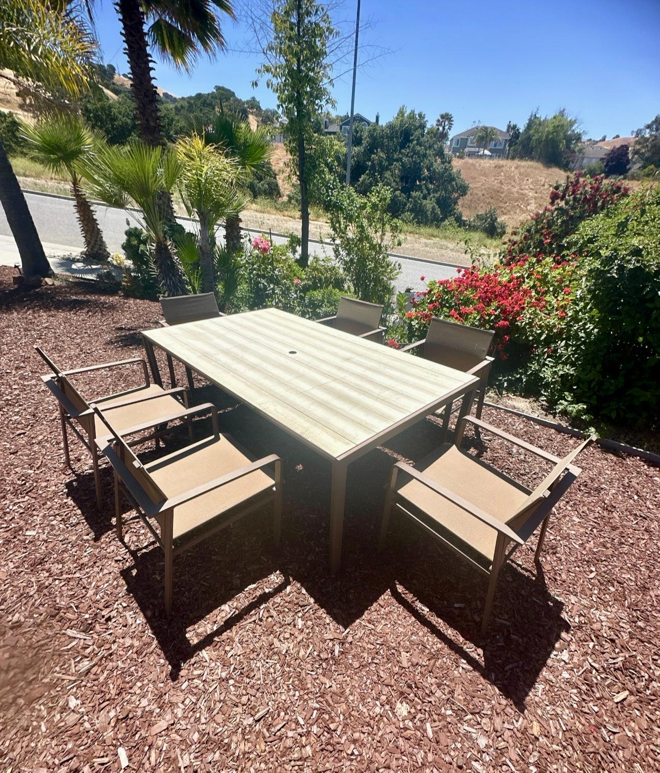 Aluminum Beautiful Designer Patio Set by Brown Jordan designed by Richard Frinier For Sale