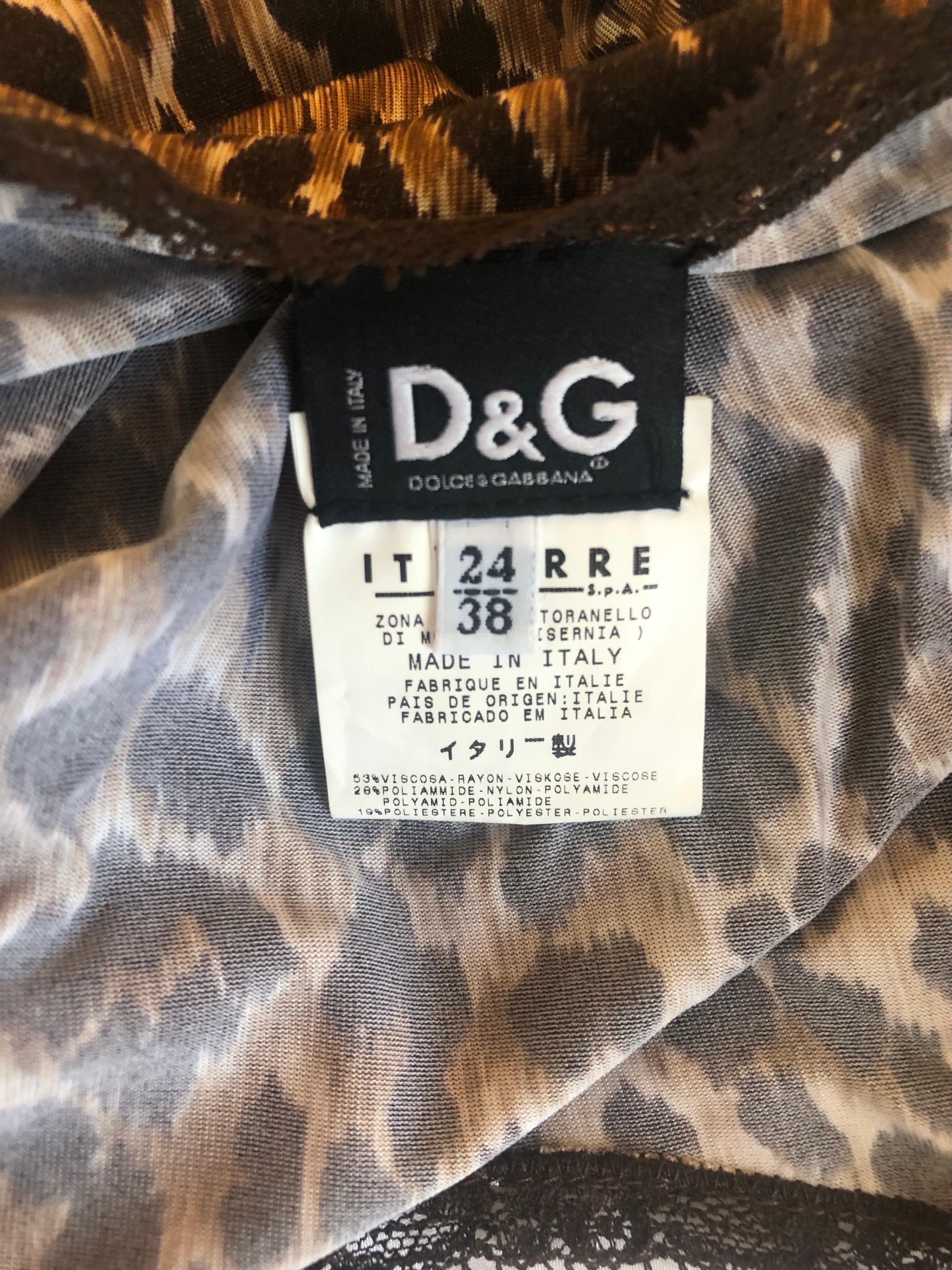 Beautiful vintage D&G Dolce & Gabbana leopard print dress. Excellent condition. 