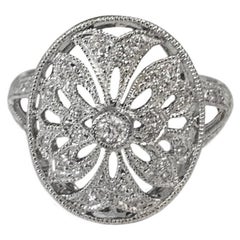 Magnifique bague en platine et diamants