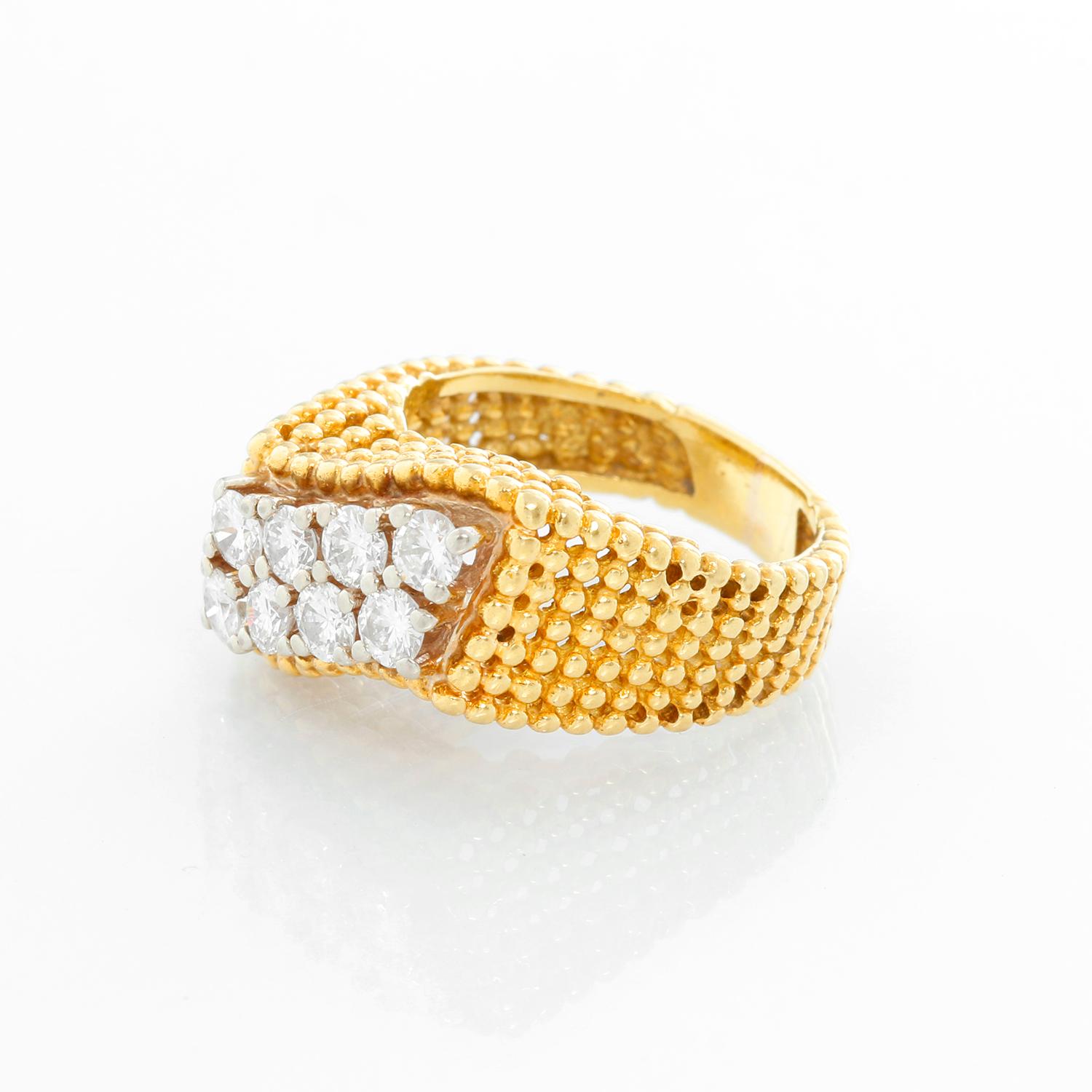 Beautiful Diamond Yellow Gold Ring In Excellent Condition In Dallas, TX