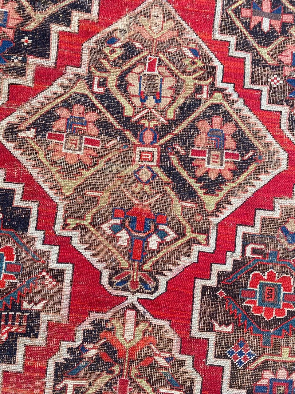 Bobyrug’s Beautiful Distressed Antique Karabagh Rug For Sale 6