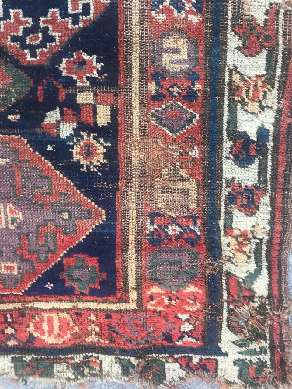 Beautiful Distressed Collectible Antique Kurdish North Western Rug For Sale 5