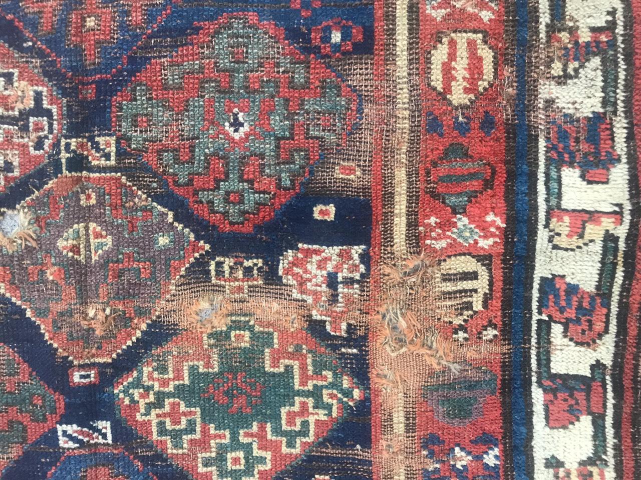 Hand-Knotted Beautiful Distressed Collectible Antique Kurdish North Western Rug For Sale
