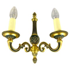 Beautiful Double-Armed Wall Sconce Empire Style Vintage Wall Lamp, France