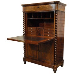 Used Beautiful Dutch Secretaire a Abattant or Upright Secretaire